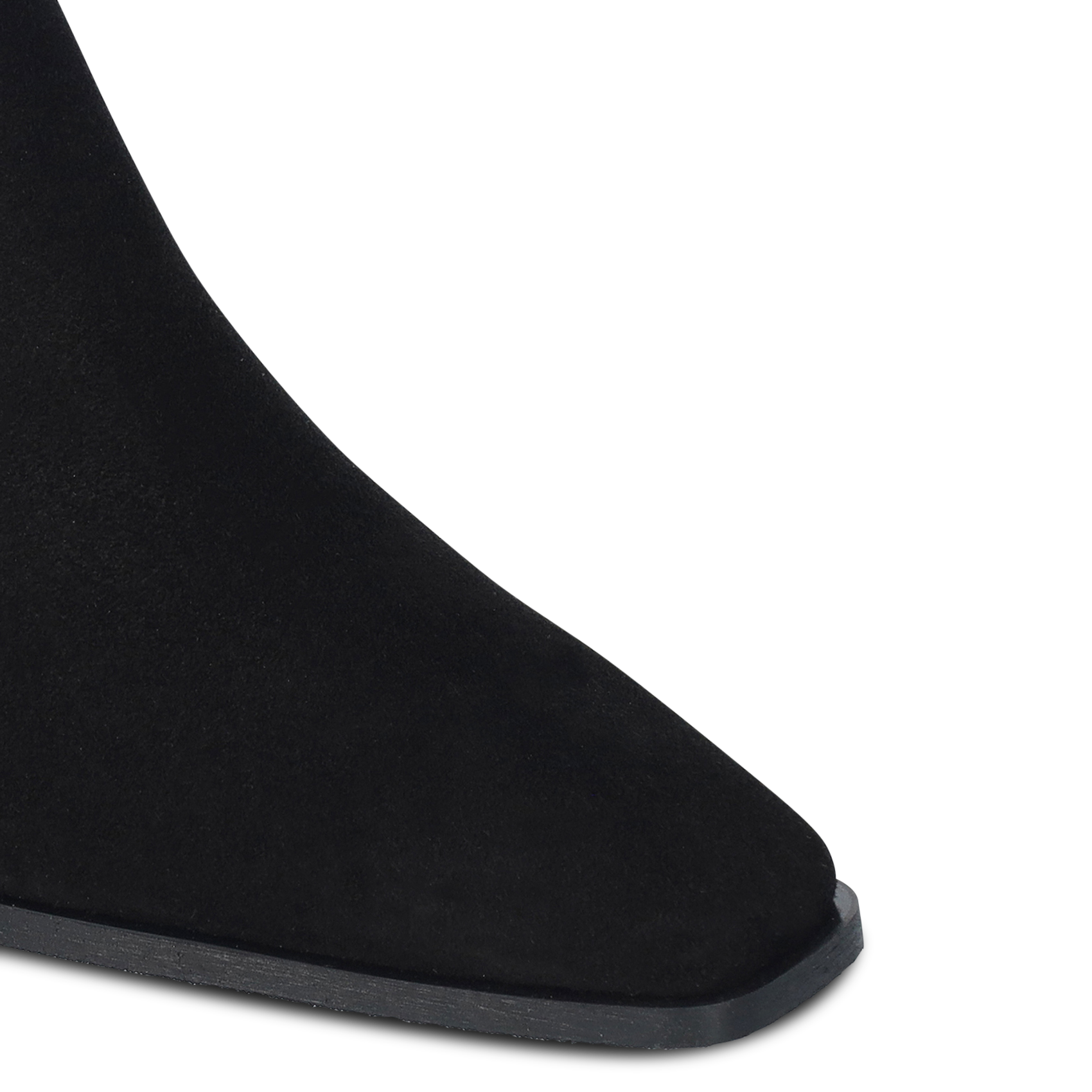 Stiefeletten mit eckiger Spitze aus Wildleder BIBI LOU Schwarz