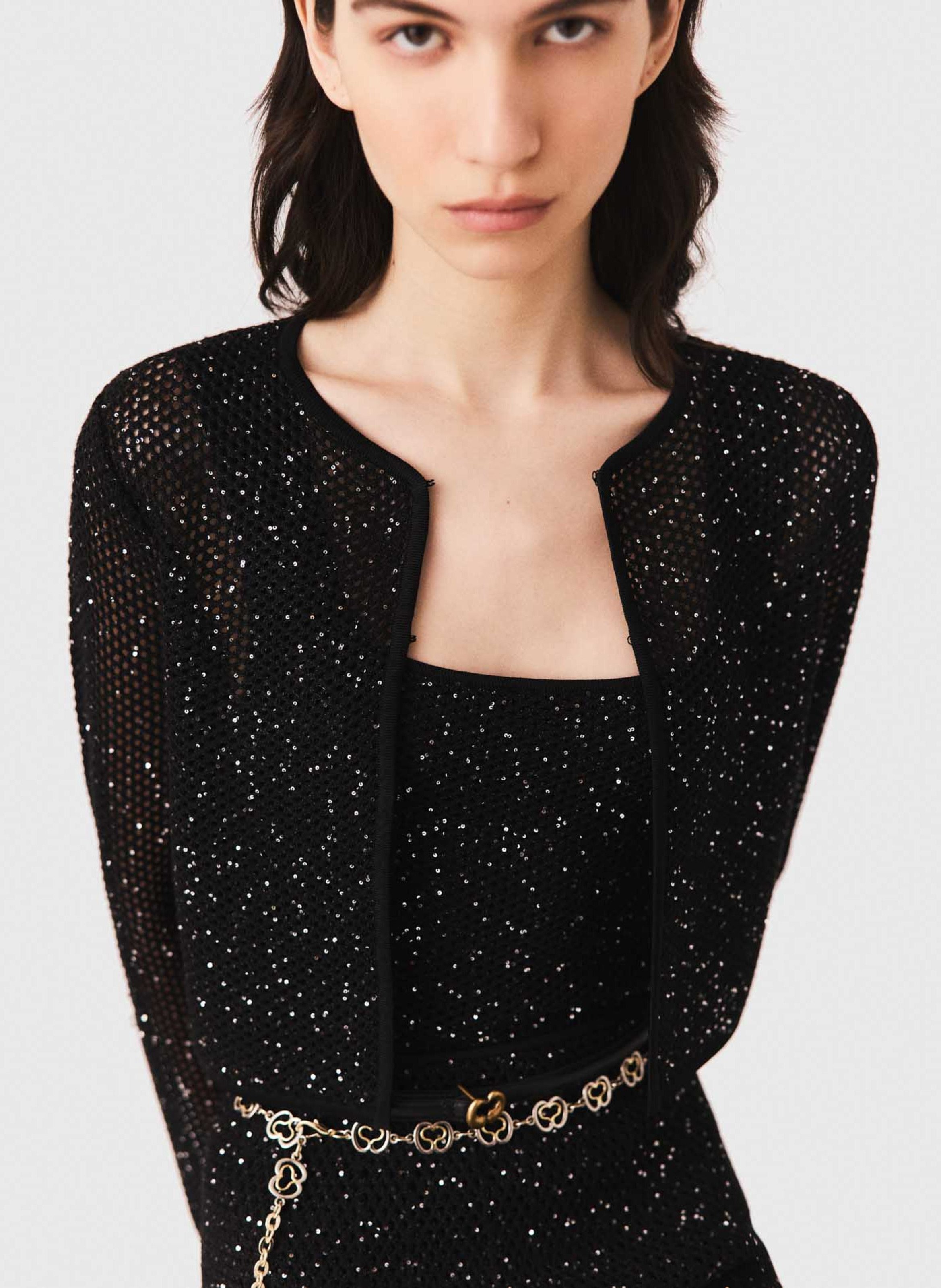 Gilet col rond MAJE Noir