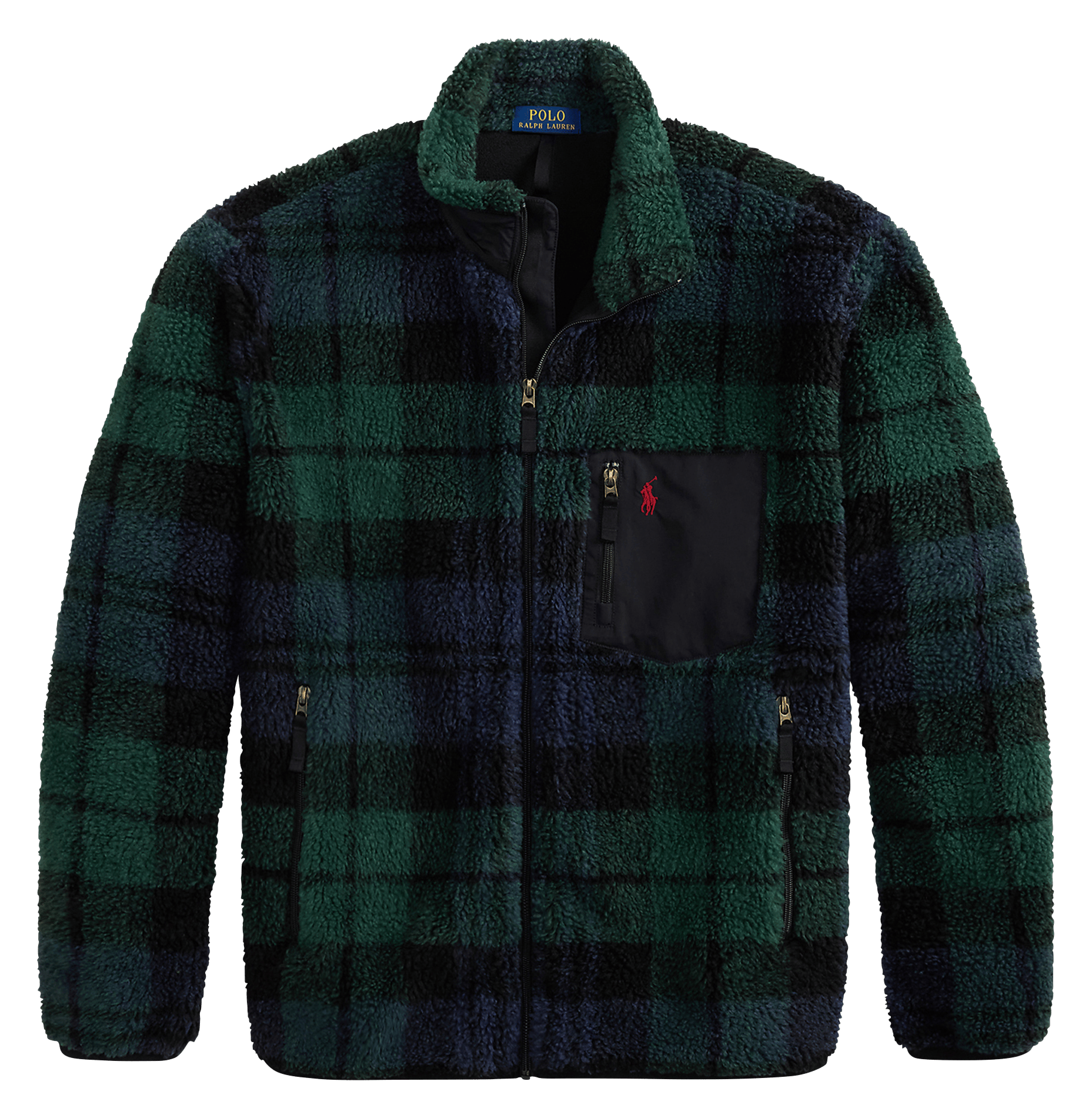High-collar checked fleece POLO RALPH LAUREN Multicolored