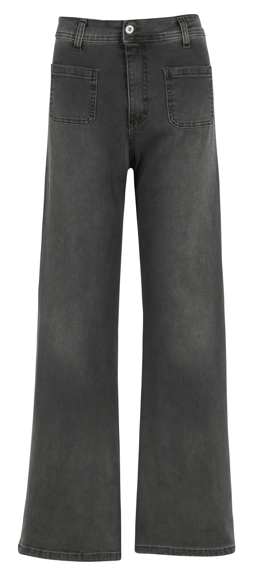 Flared Jeans aus Baumwoll-Mix mit hohem Bund PLEASE Schwarz