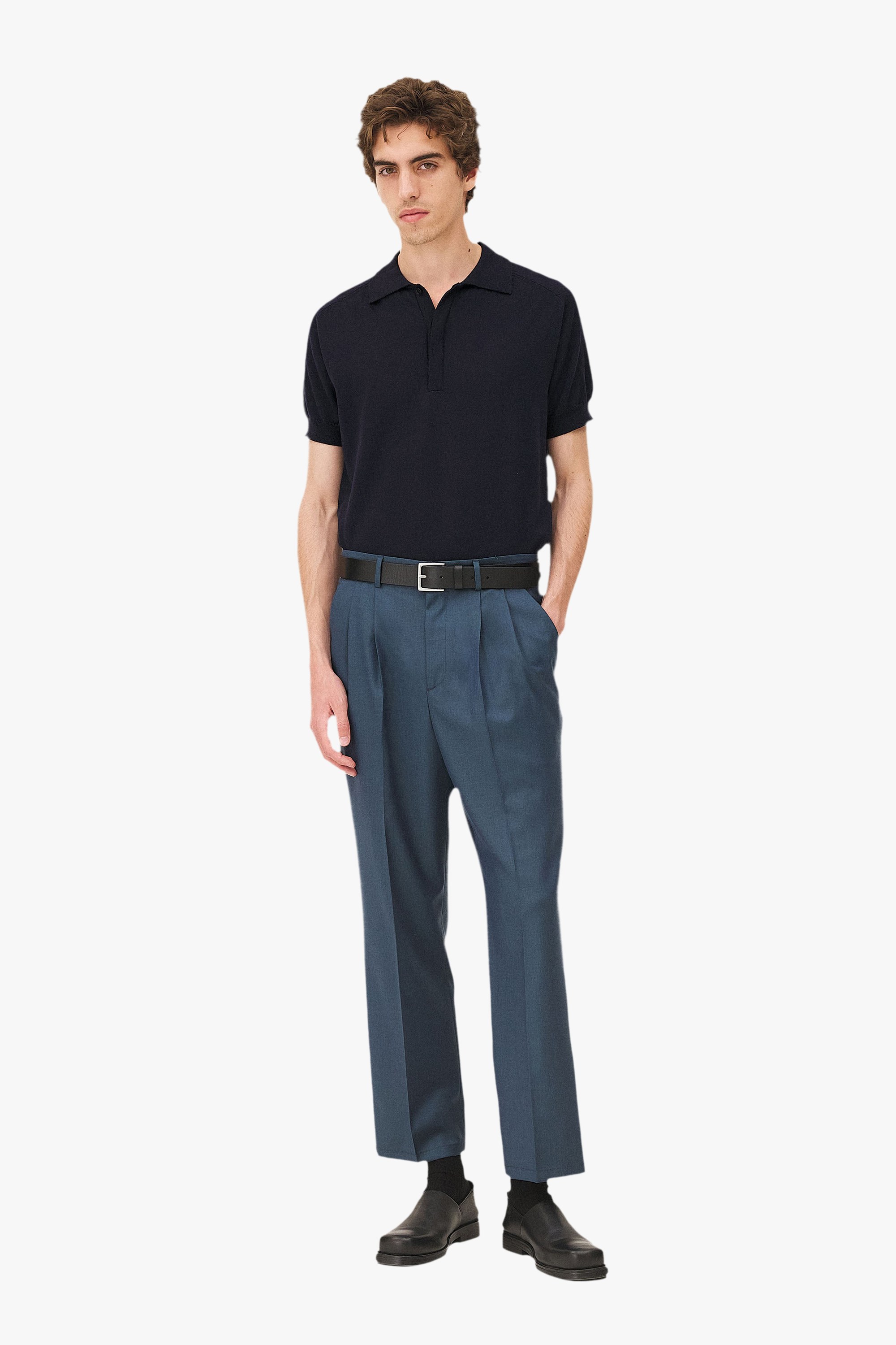 Clyde pleated trousers Noyoco Blue
