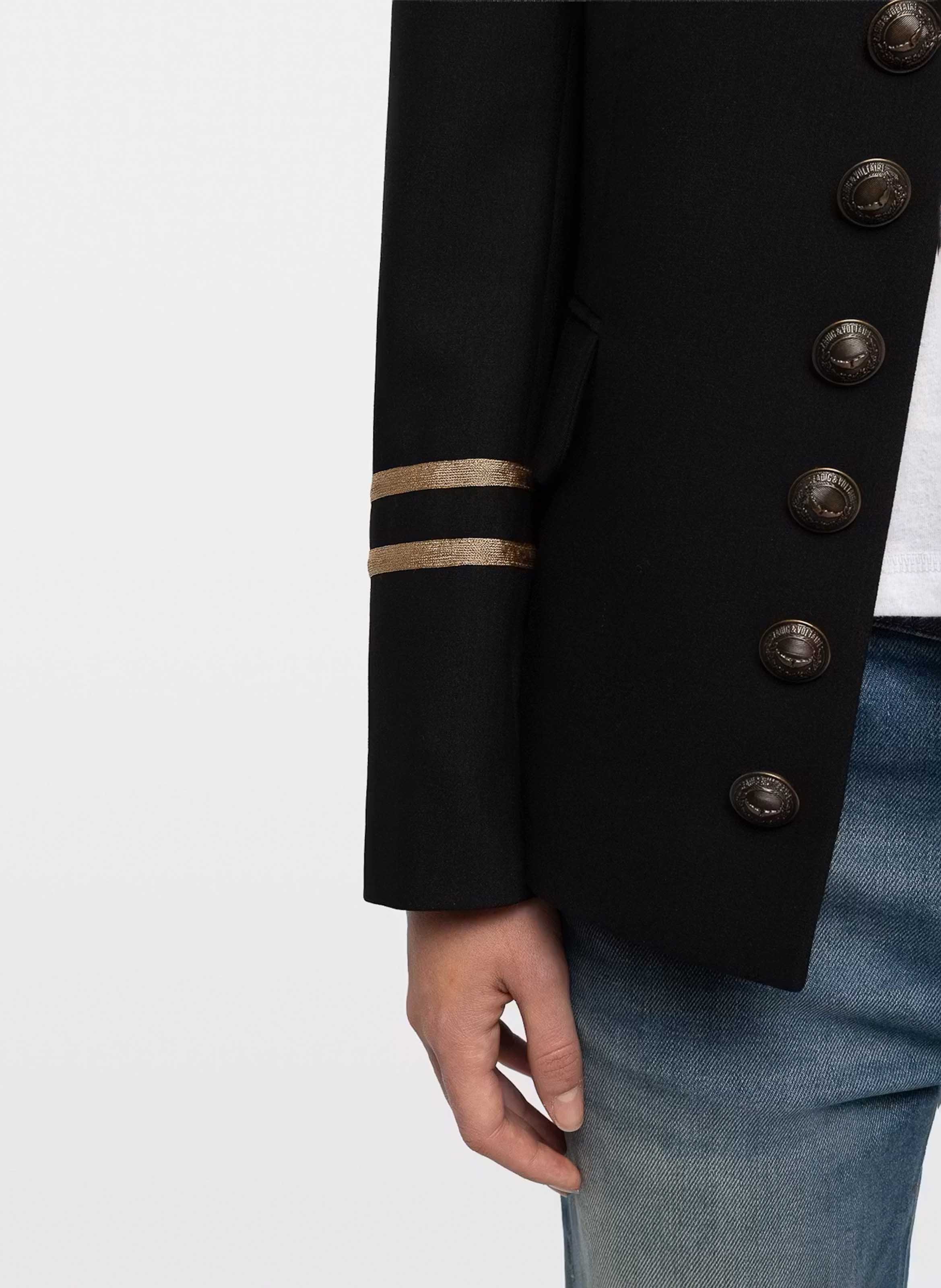 Tailored blazer with officer collar ZADIG&VOLTAIRE Black