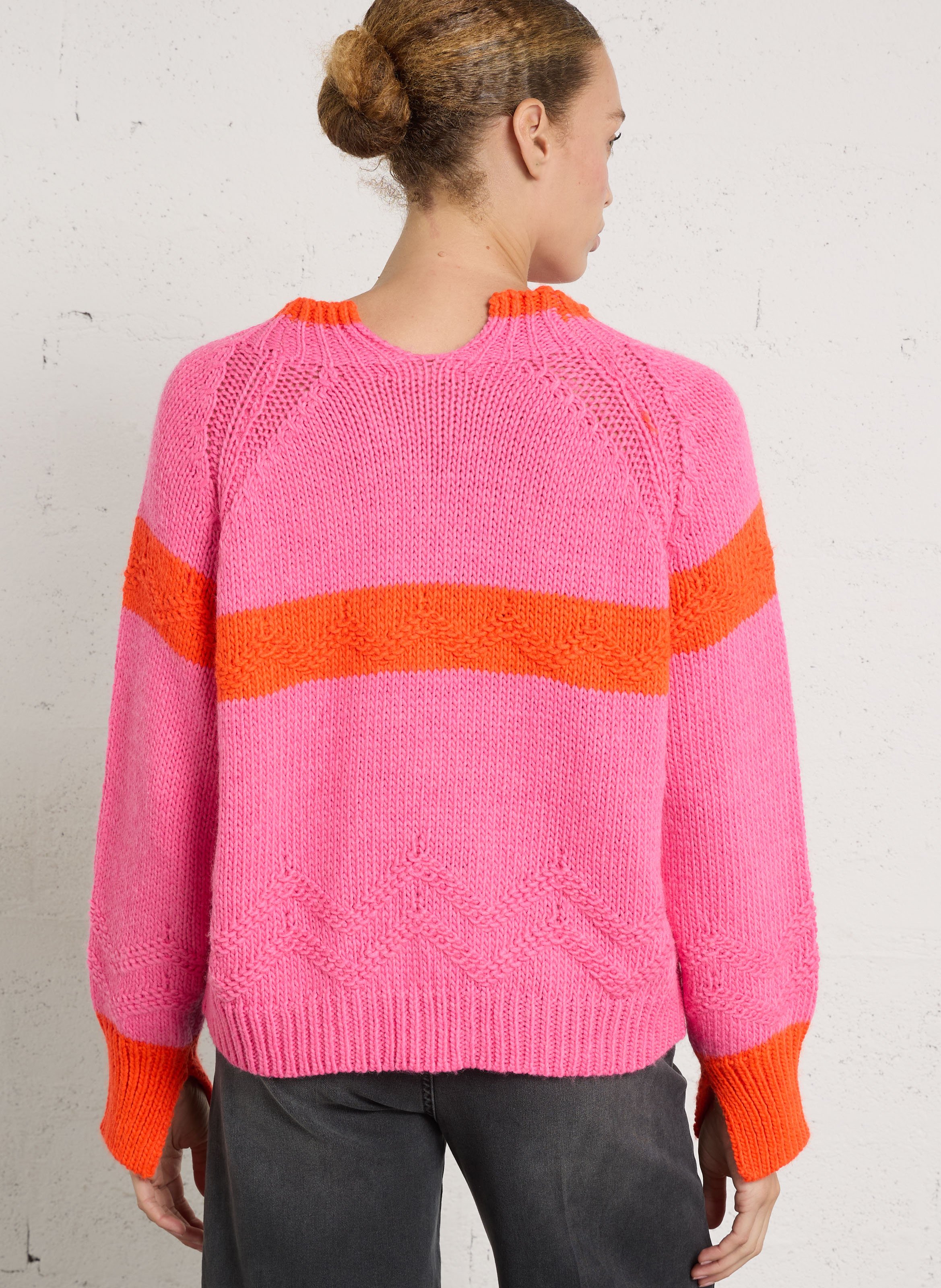 Oversized Long Sleeve Sweater DR BLOOM Pink