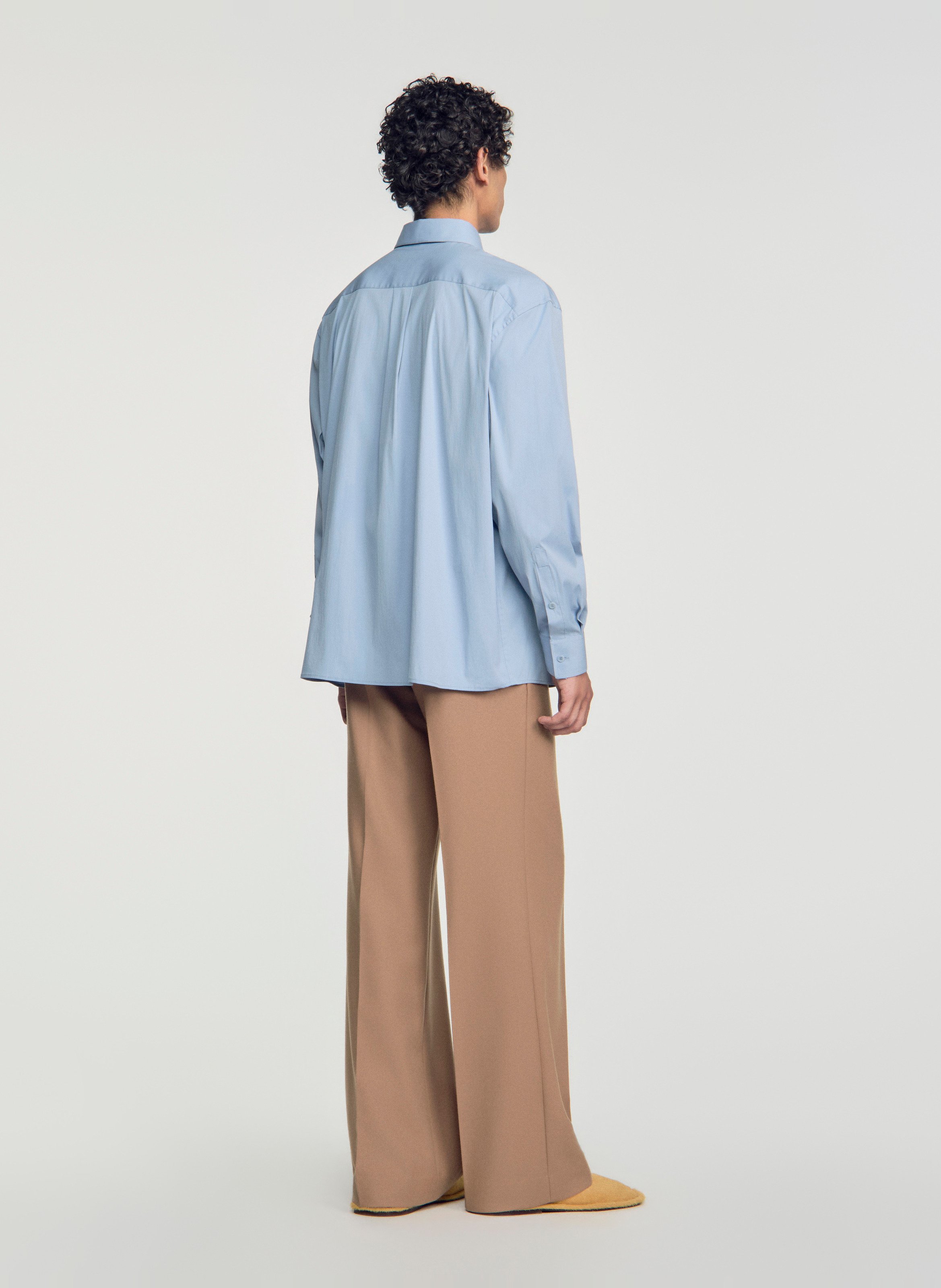 Chemise ample boutonnée unie SANDRO Bleu