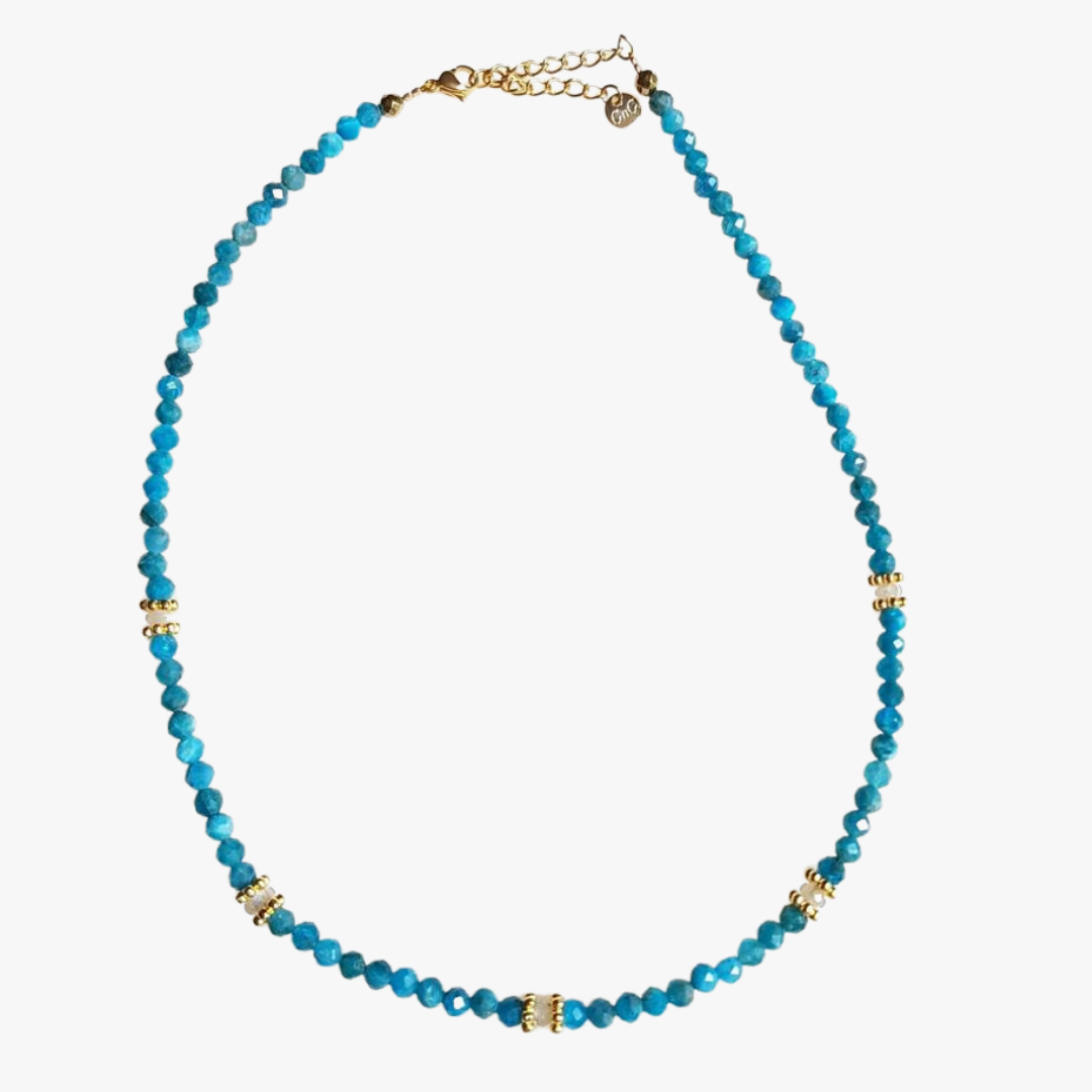 Apatite necklace GINANDGER Blue