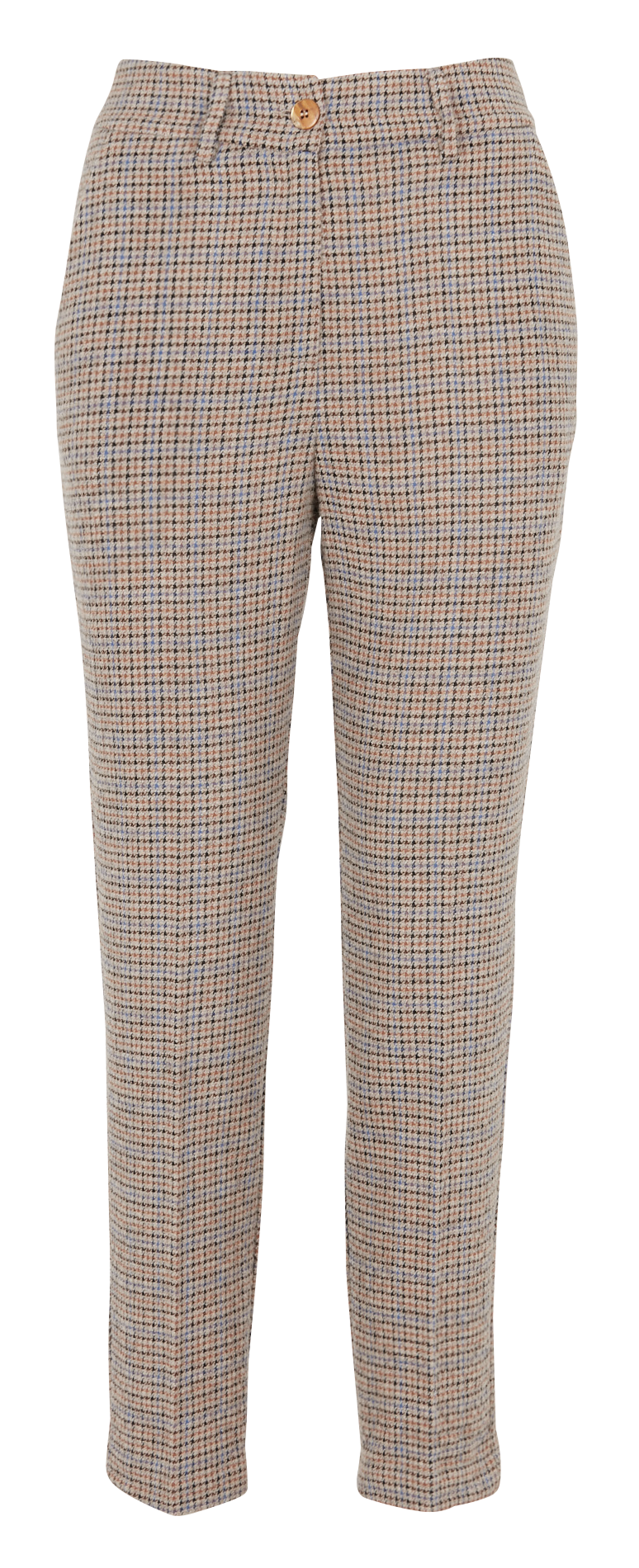 Straight-leg velvet pants Brown