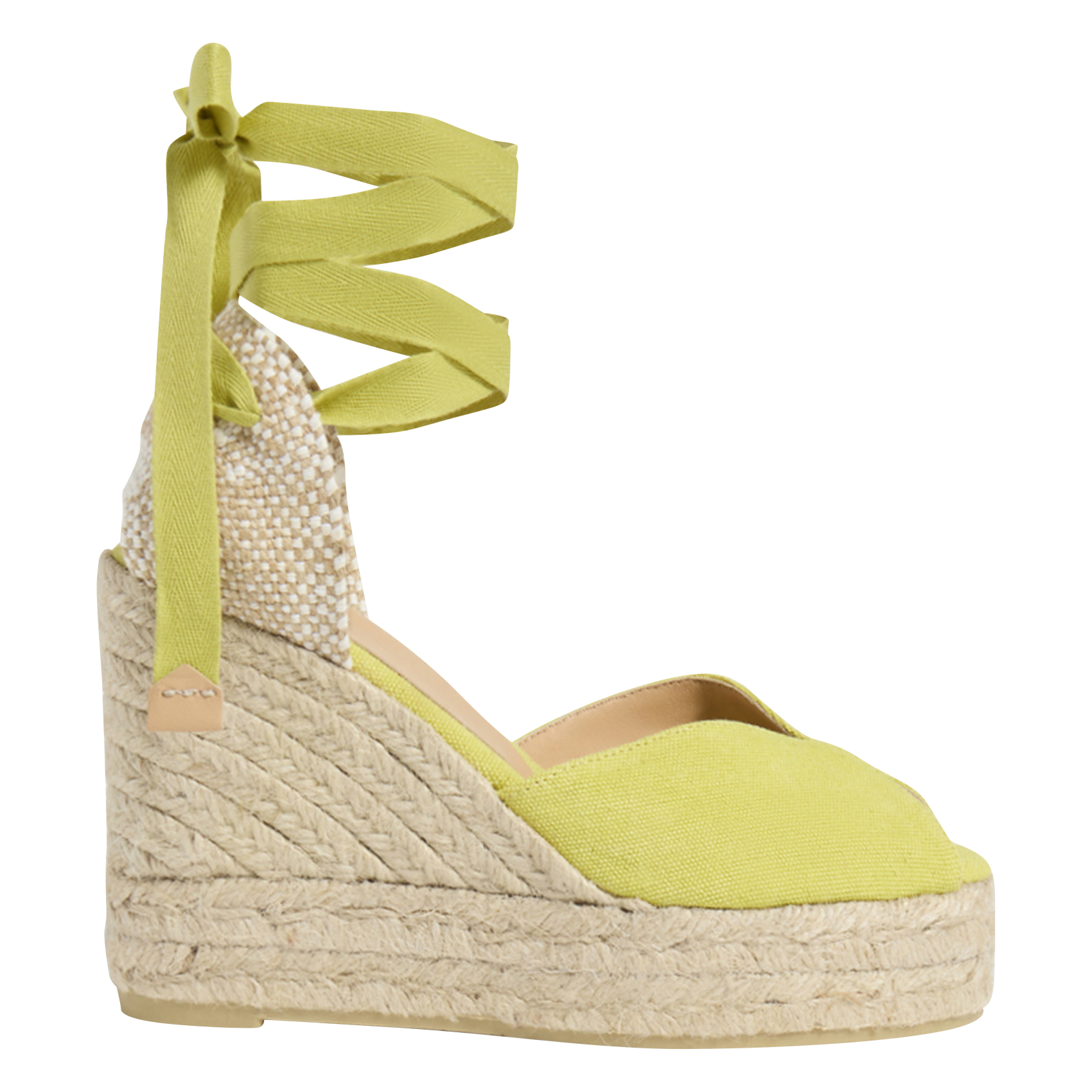 Hohe Baumwoll-Espadrilles mit Keilabsatz CASTANER Gelb