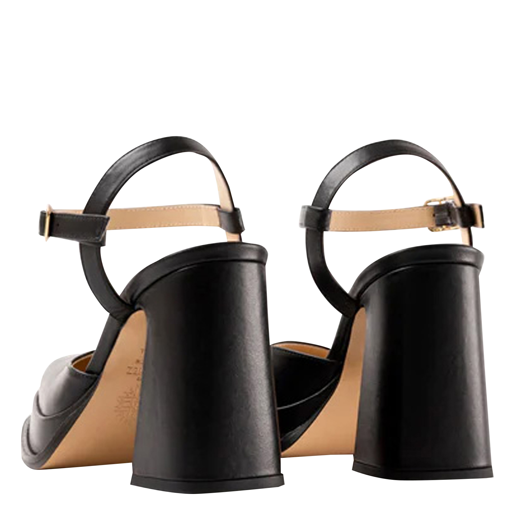 Escarpins à bout carré en cuir vernis SOULIER MARTINEZ Noir