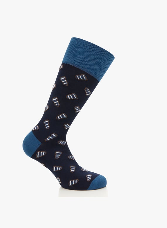 Chaussettes en coton mélangé imprimé Mult Au Printemps Paris