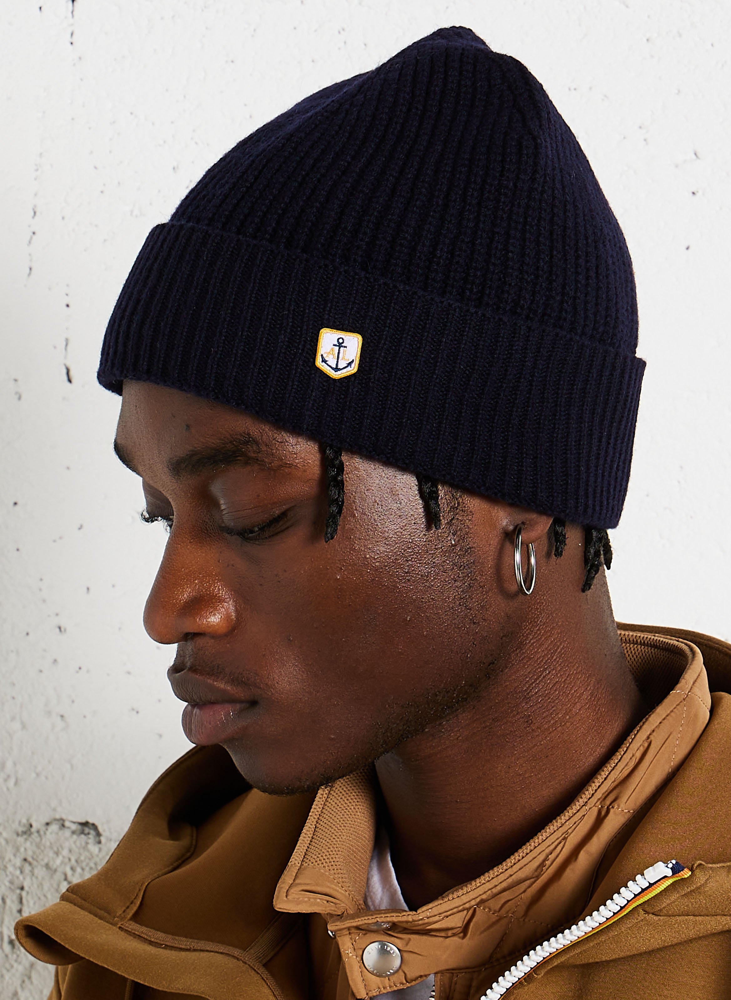 Geribde, wollen muts ARMOR LUX Blauw