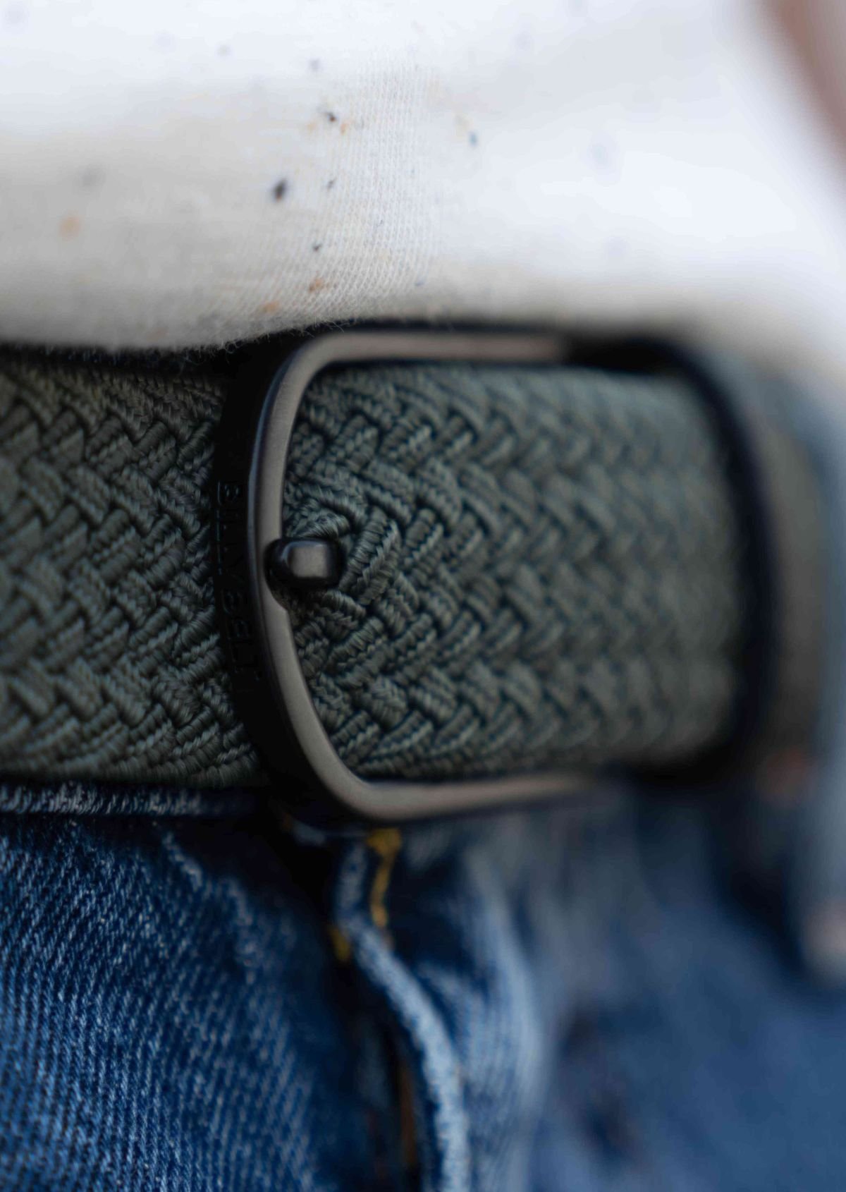 Solid Elastic Braided Belt BILLYBELT Green