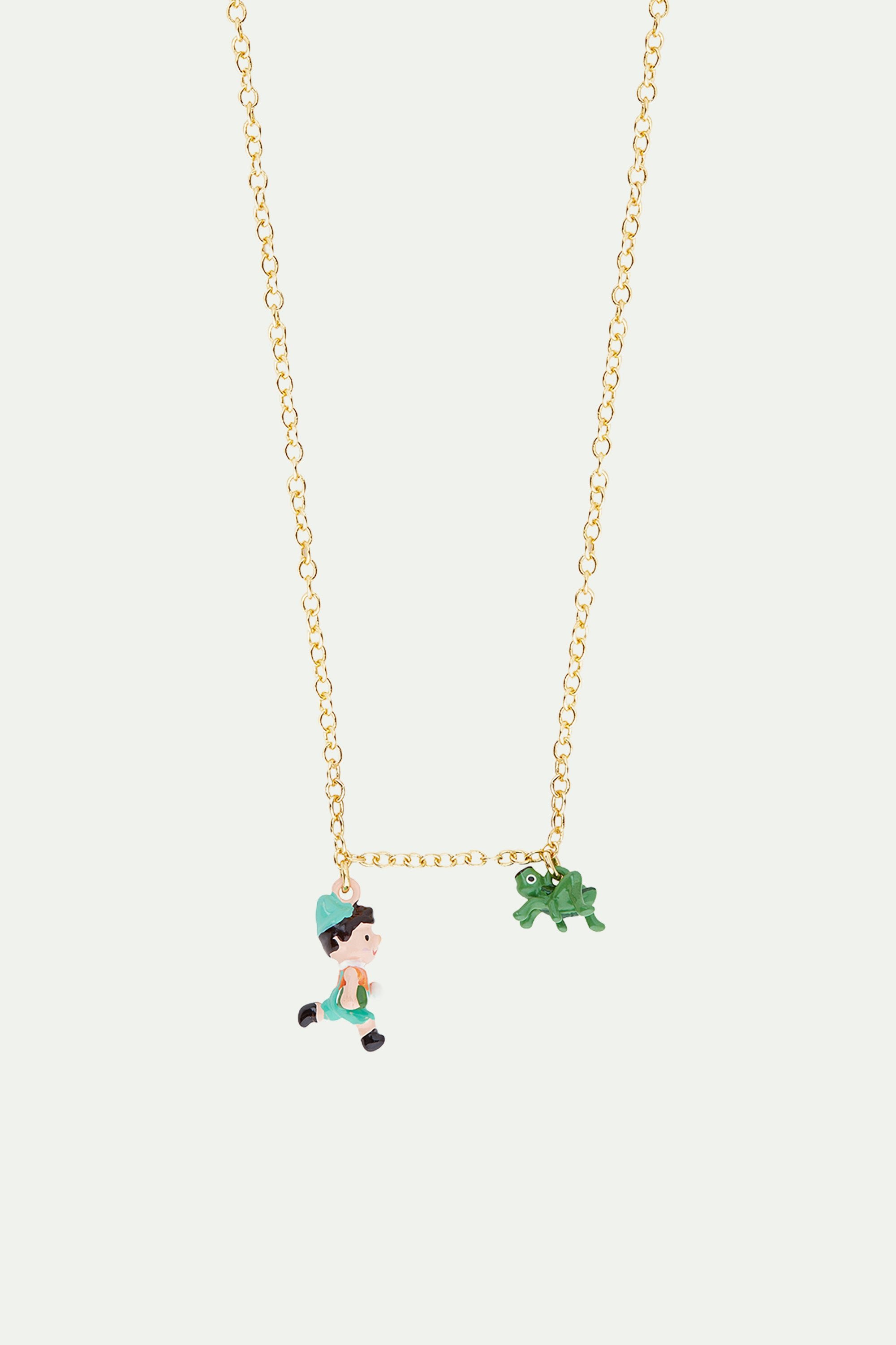 Pinocchio and cricket charm necklace LES NEREIDES Multicolored