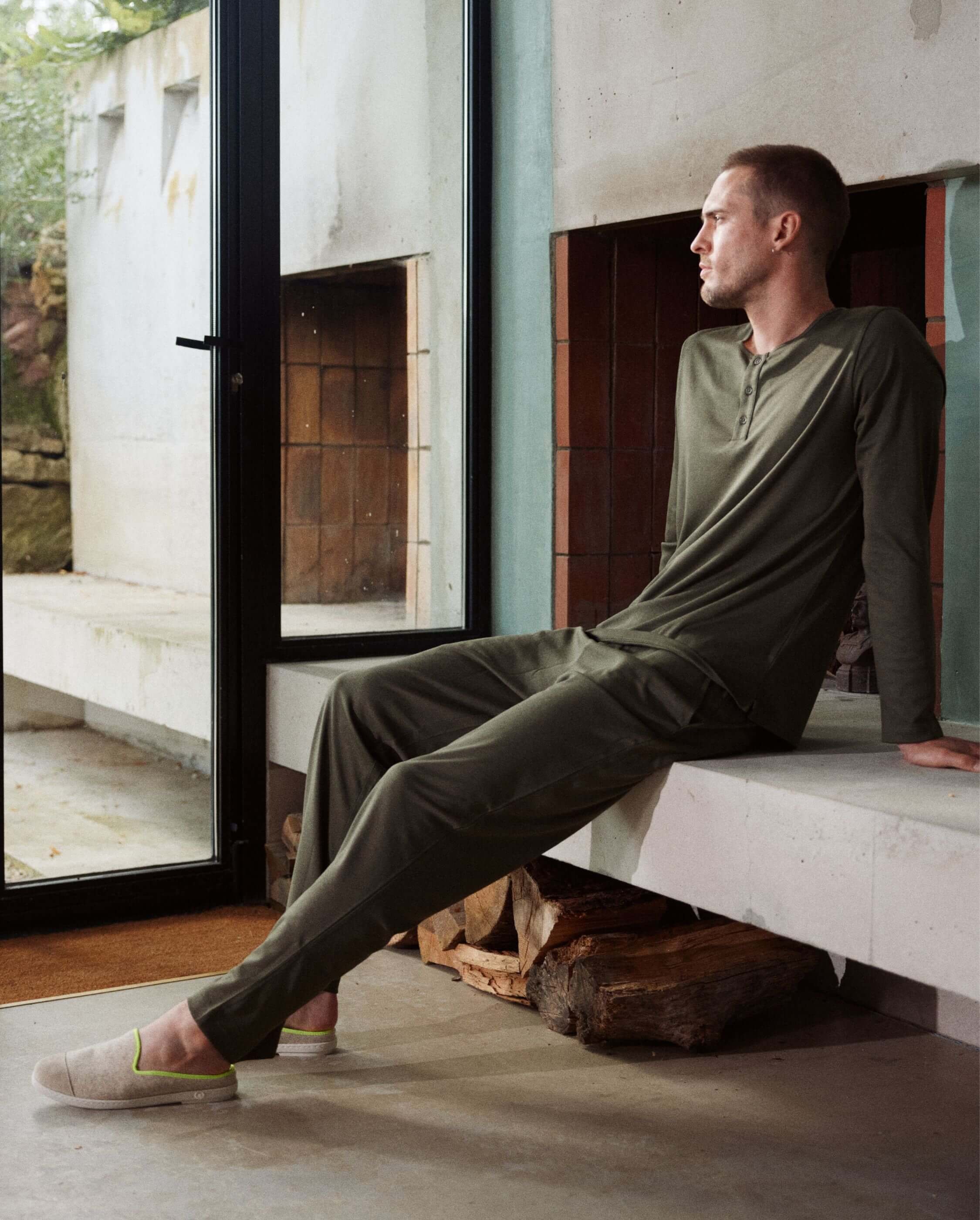 Men's pajama bottoms, matcha ANGARDE Green