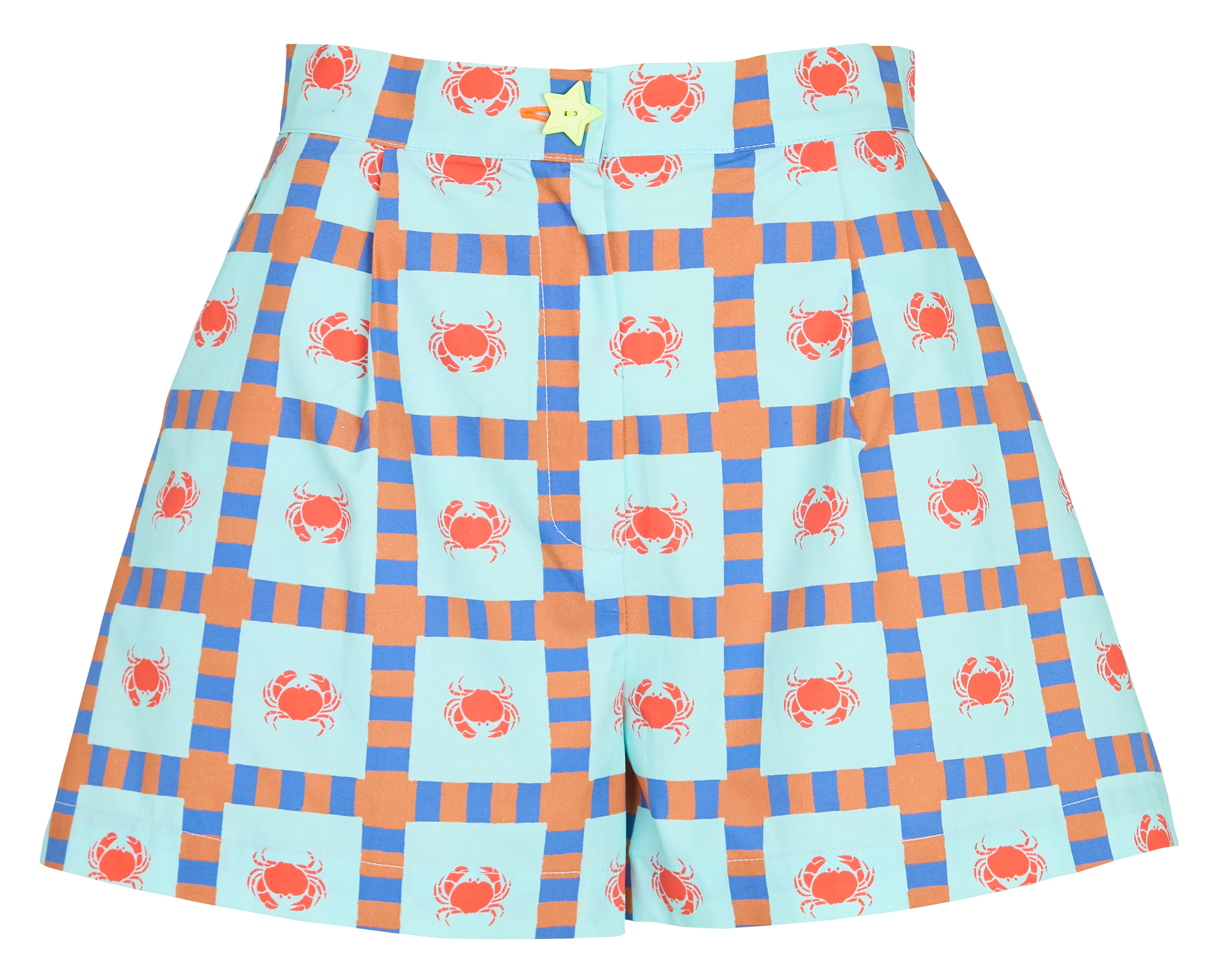 Short large imprimé en coton DR BLOOM Bleu