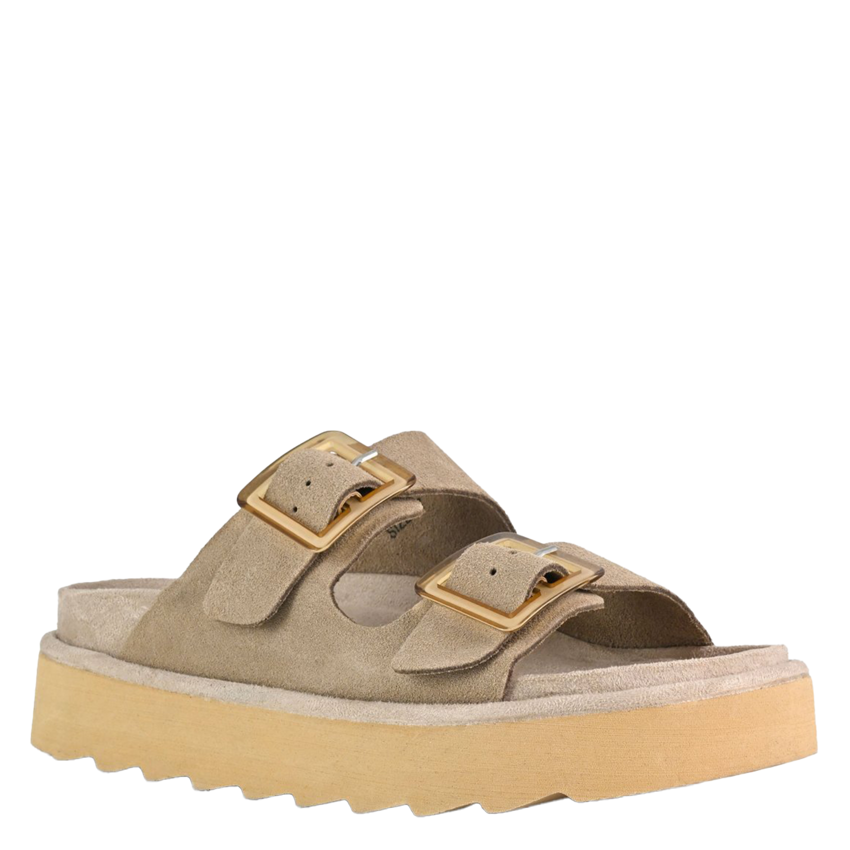 Sandales à plateforme effet cuir velours COLORS OF CALIFORNIA Beige