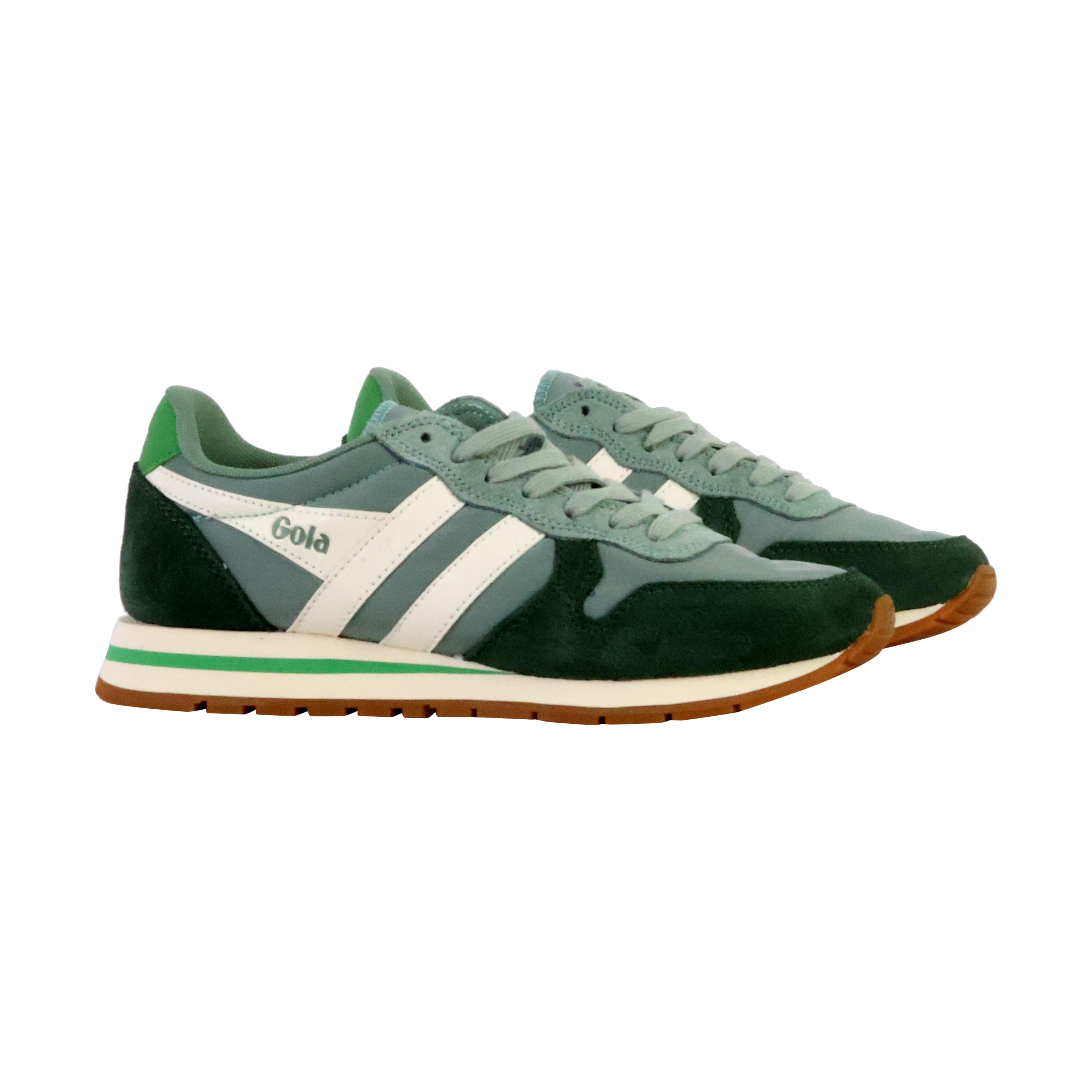Daytona Leather Basket Sneakers GOLA Green