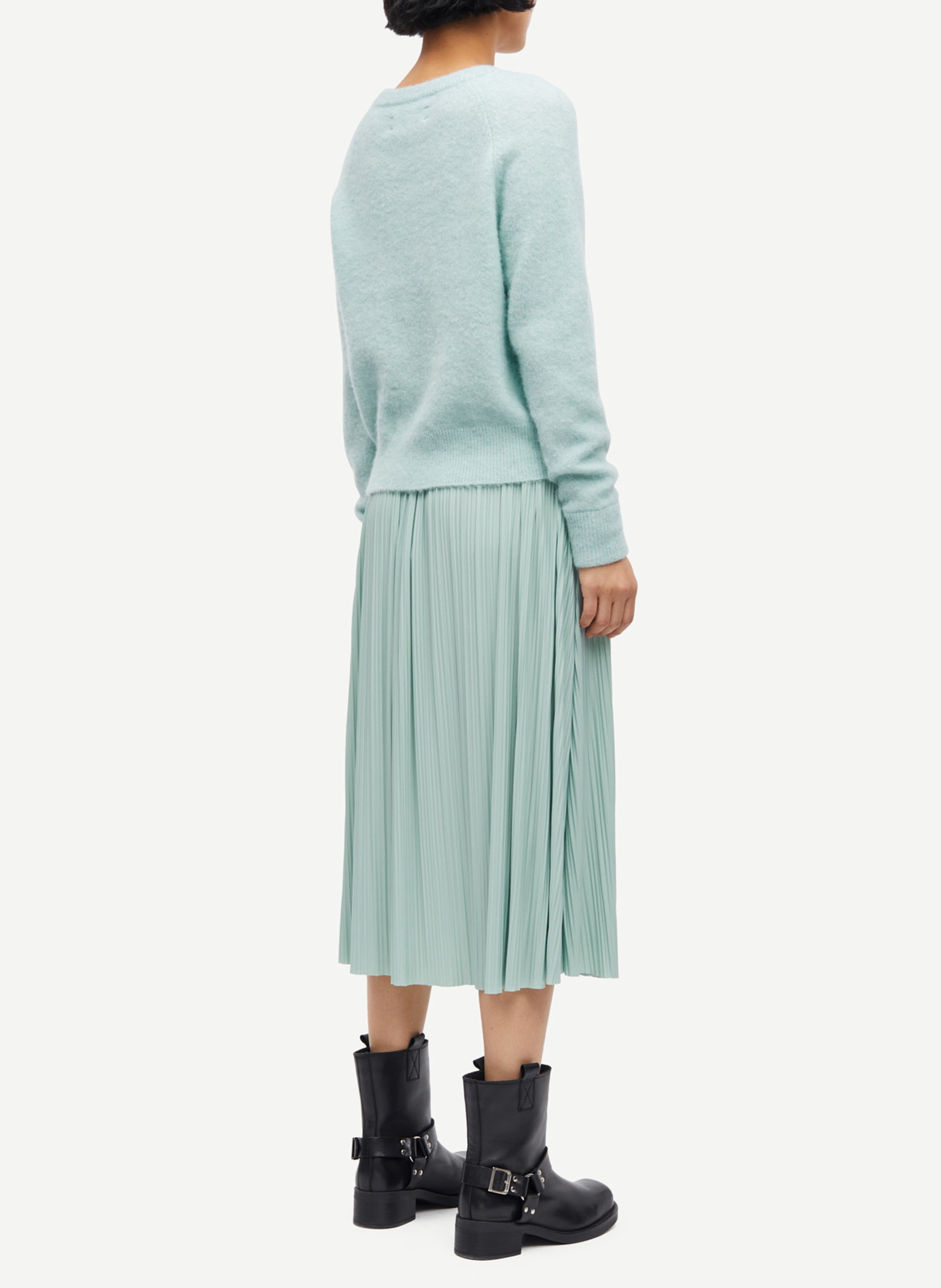 Pull col rond en laine mélangée SAMSOE SAMSOE Bleu