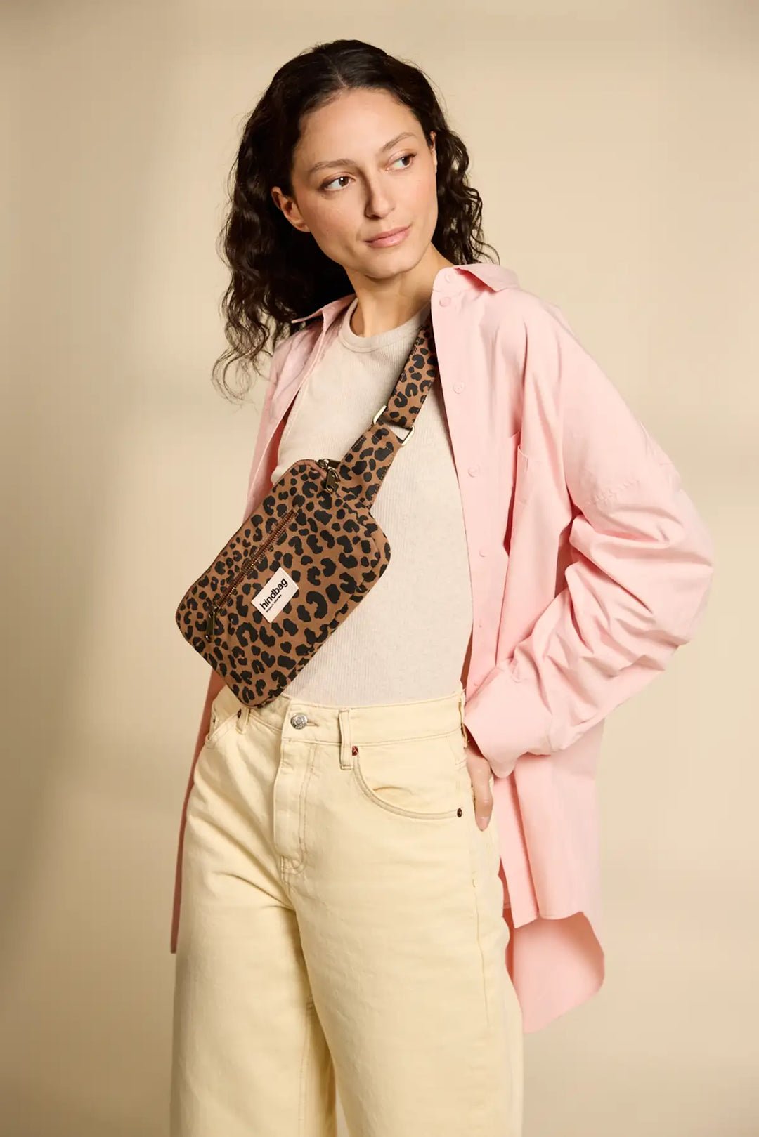 Cotton waist bag HINDBAG Brown