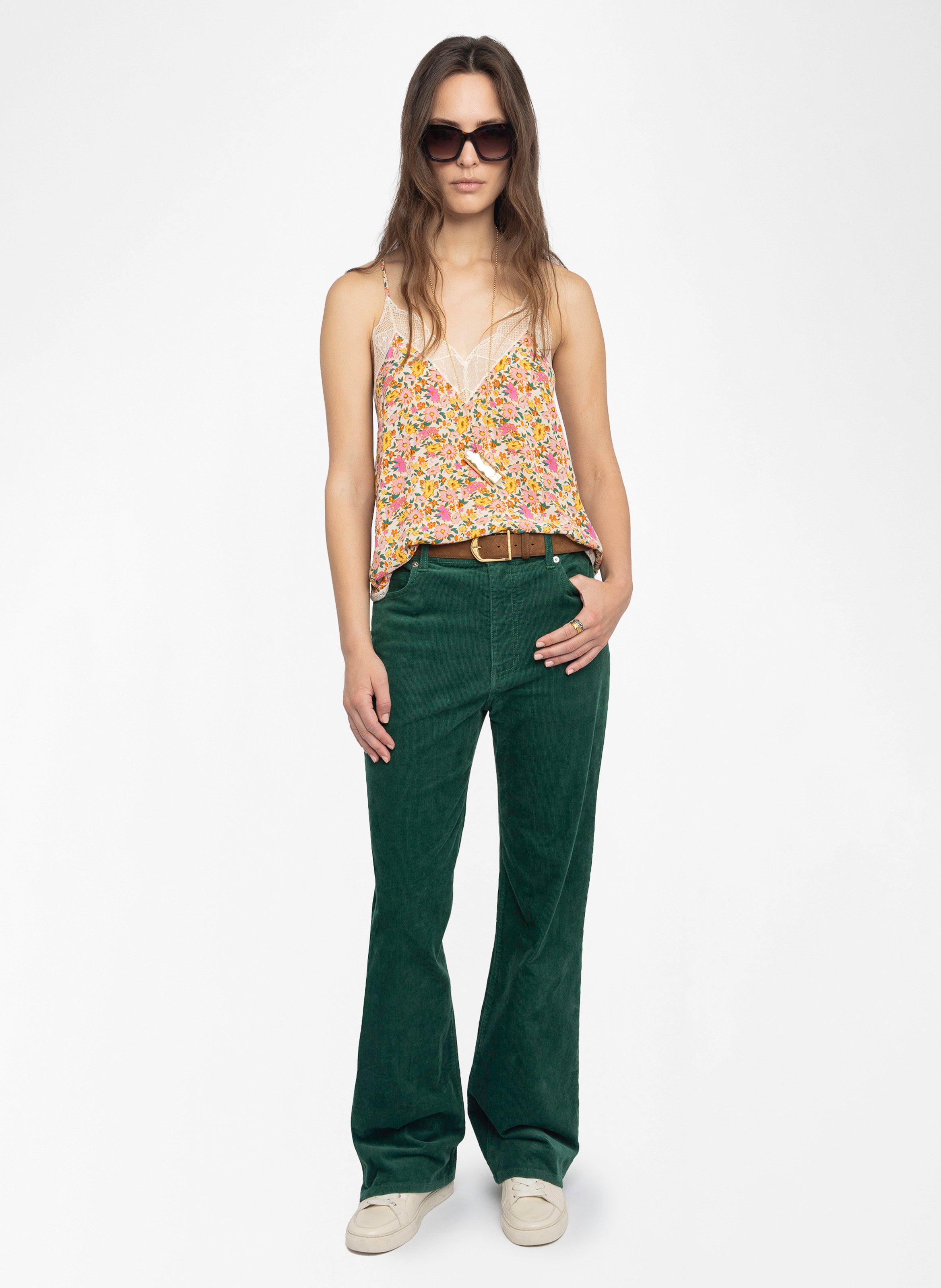 Caraco col V imprimé ZADIG&VOLTAIRE Blanc