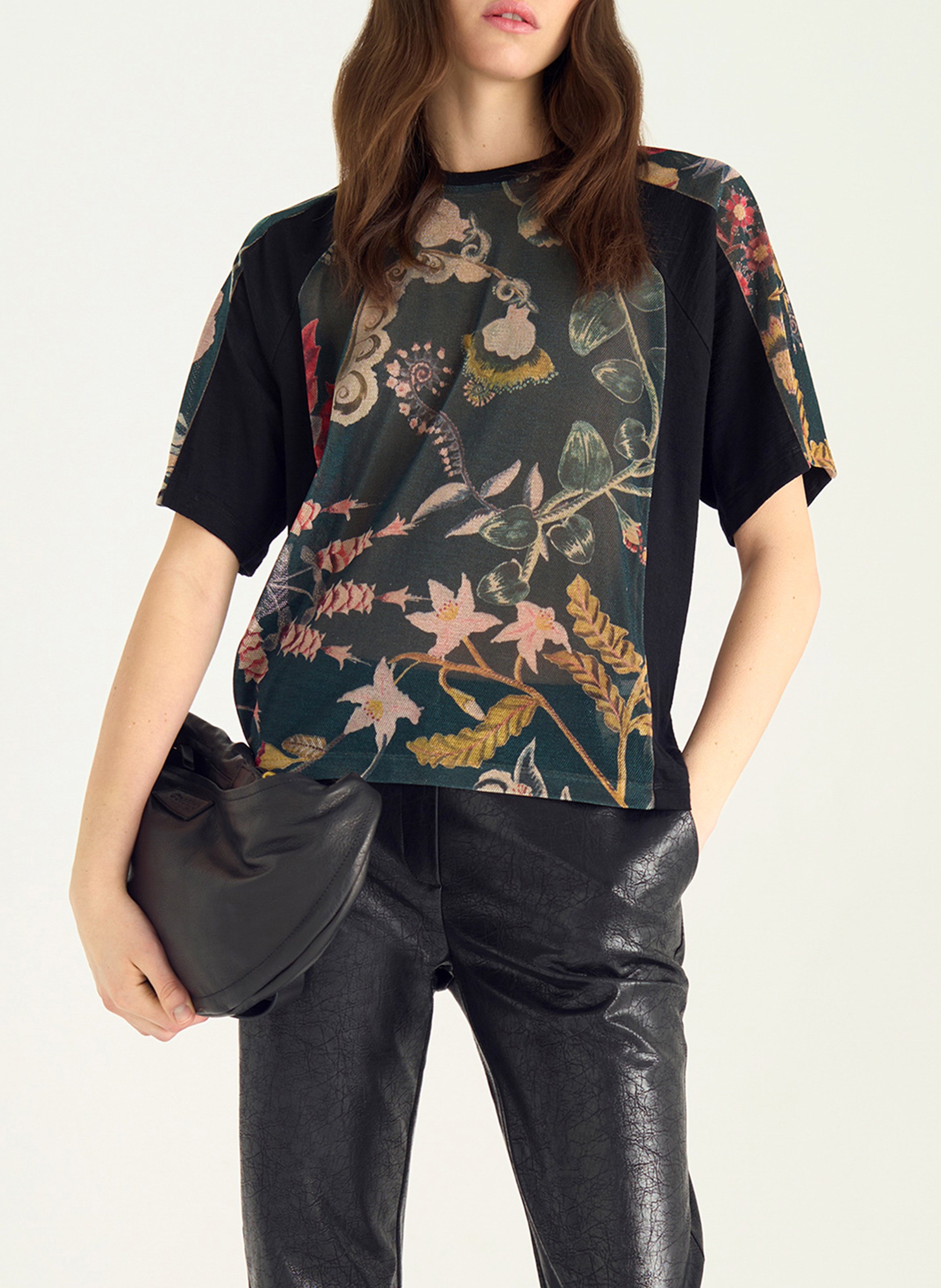 Effen top met lange mouwen en ronde hals COTELAC Groen