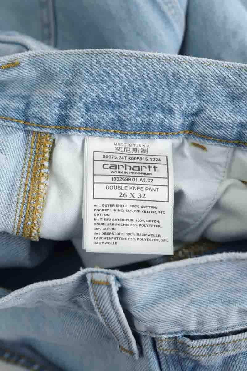 Cotton straight jeans CARHARTT - SECONDE MAIN Blue