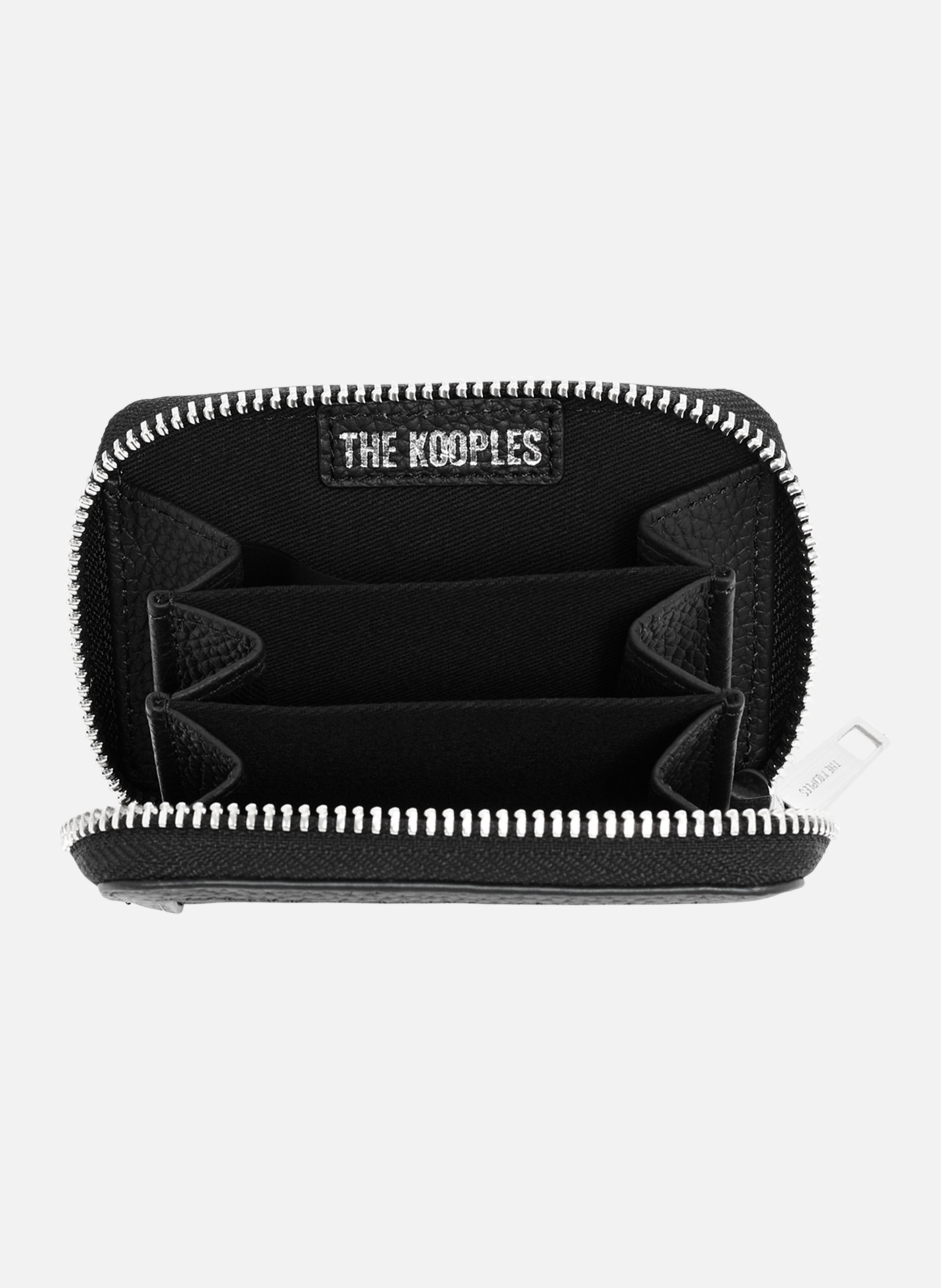 Canvas and grained leather coin purse THE KOOPLES Black