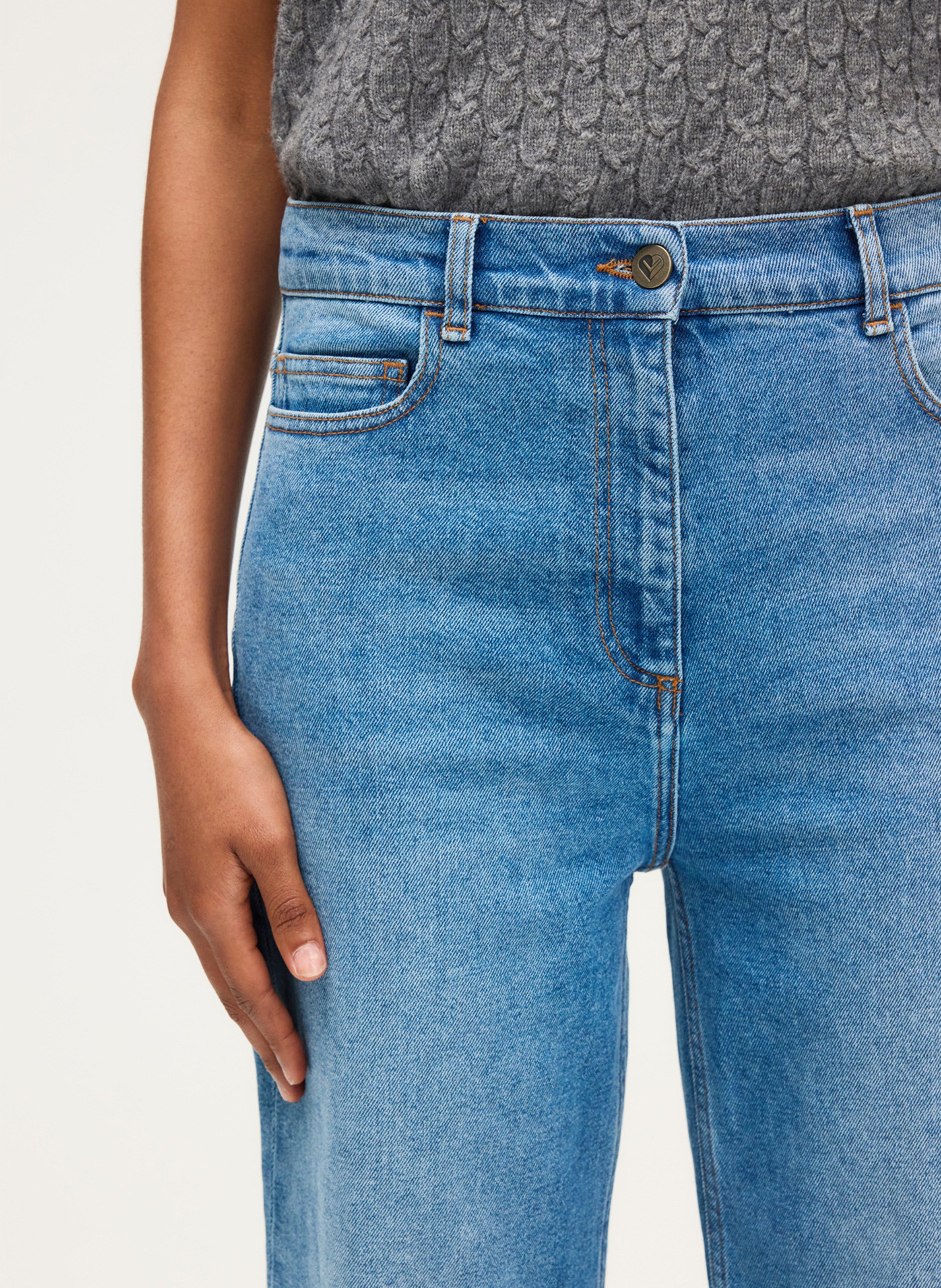 Faded straight jeans PABLO Blue