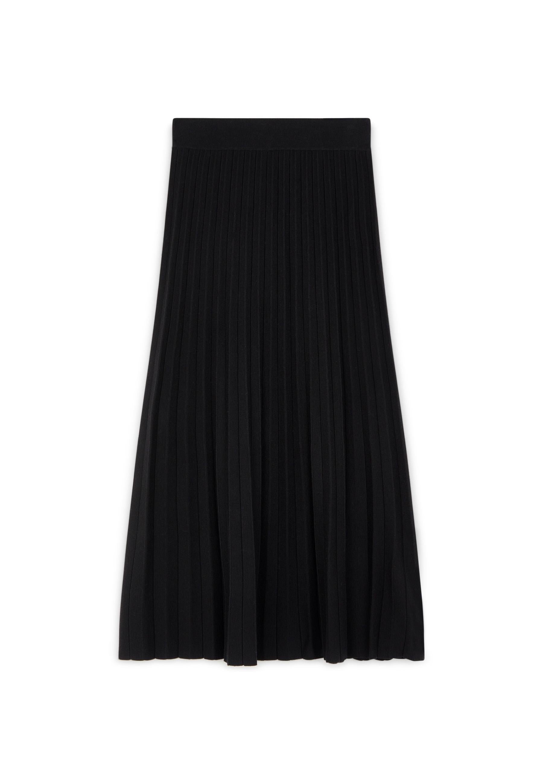 Knitted pleated skirt RODIER Black