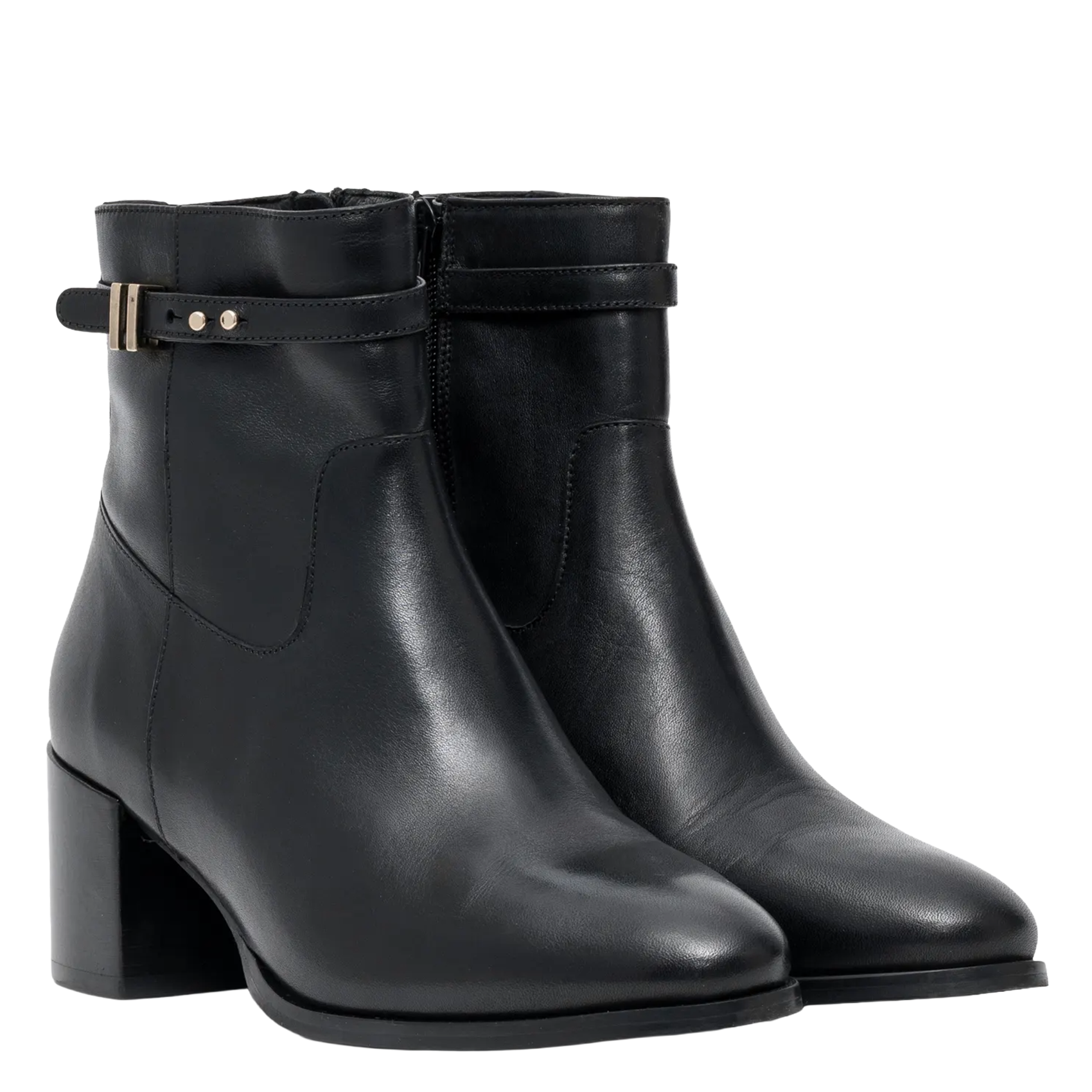 Bottines à talons en cuir BOCAGE Noir