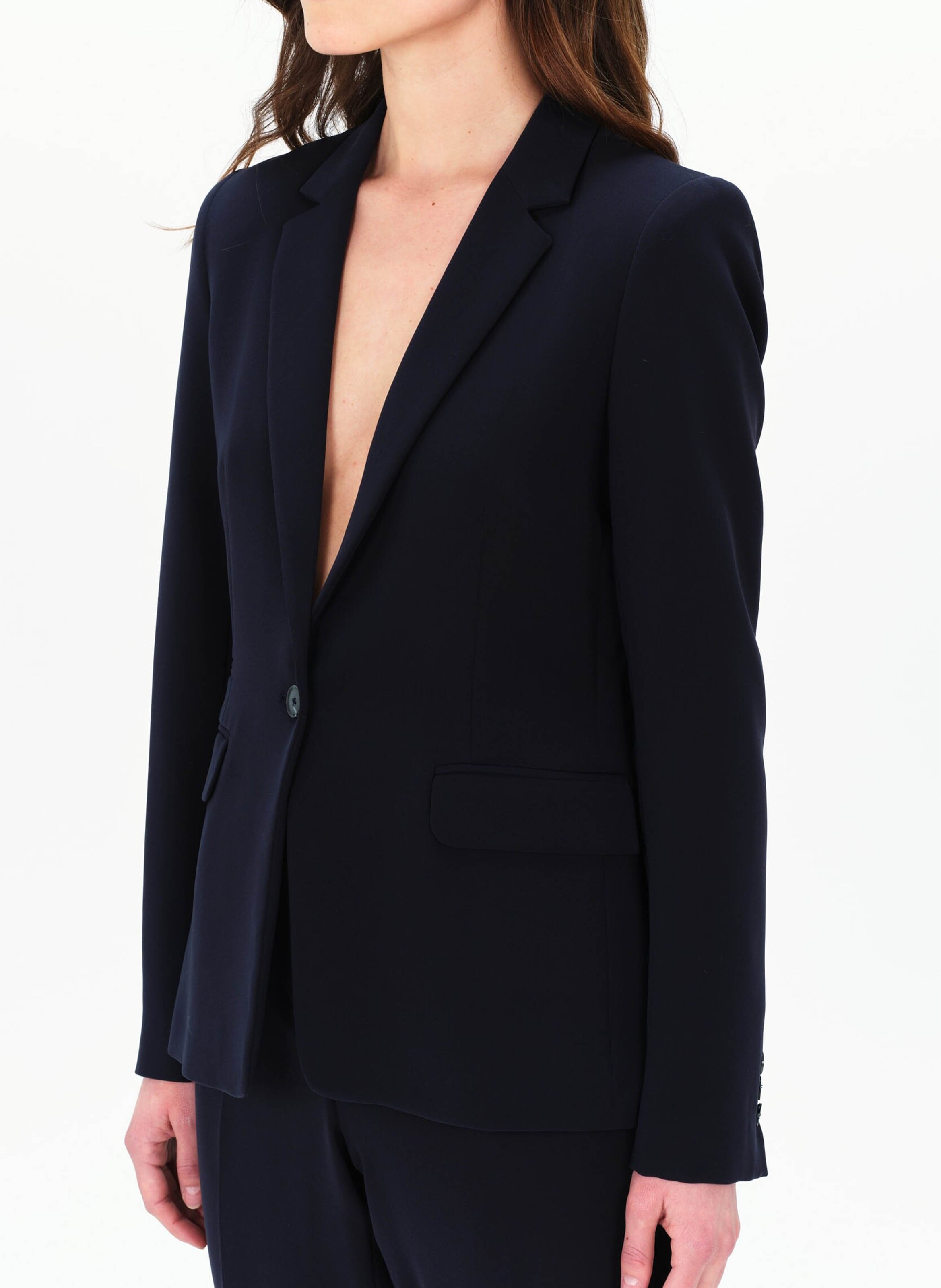 Fitted jacket with tailored collar CAROLL Blue