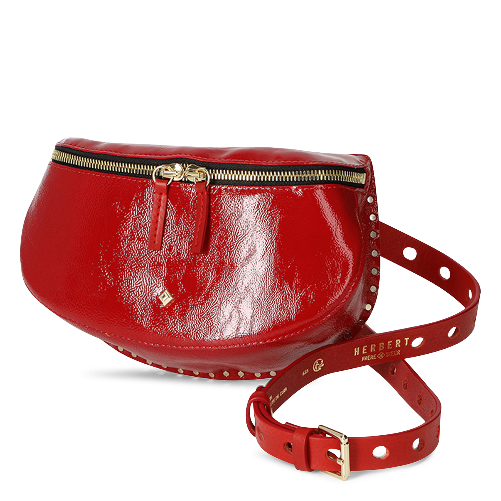 Hüfttasche aus Lackleder HERBERT FRERE SOEUR Rot