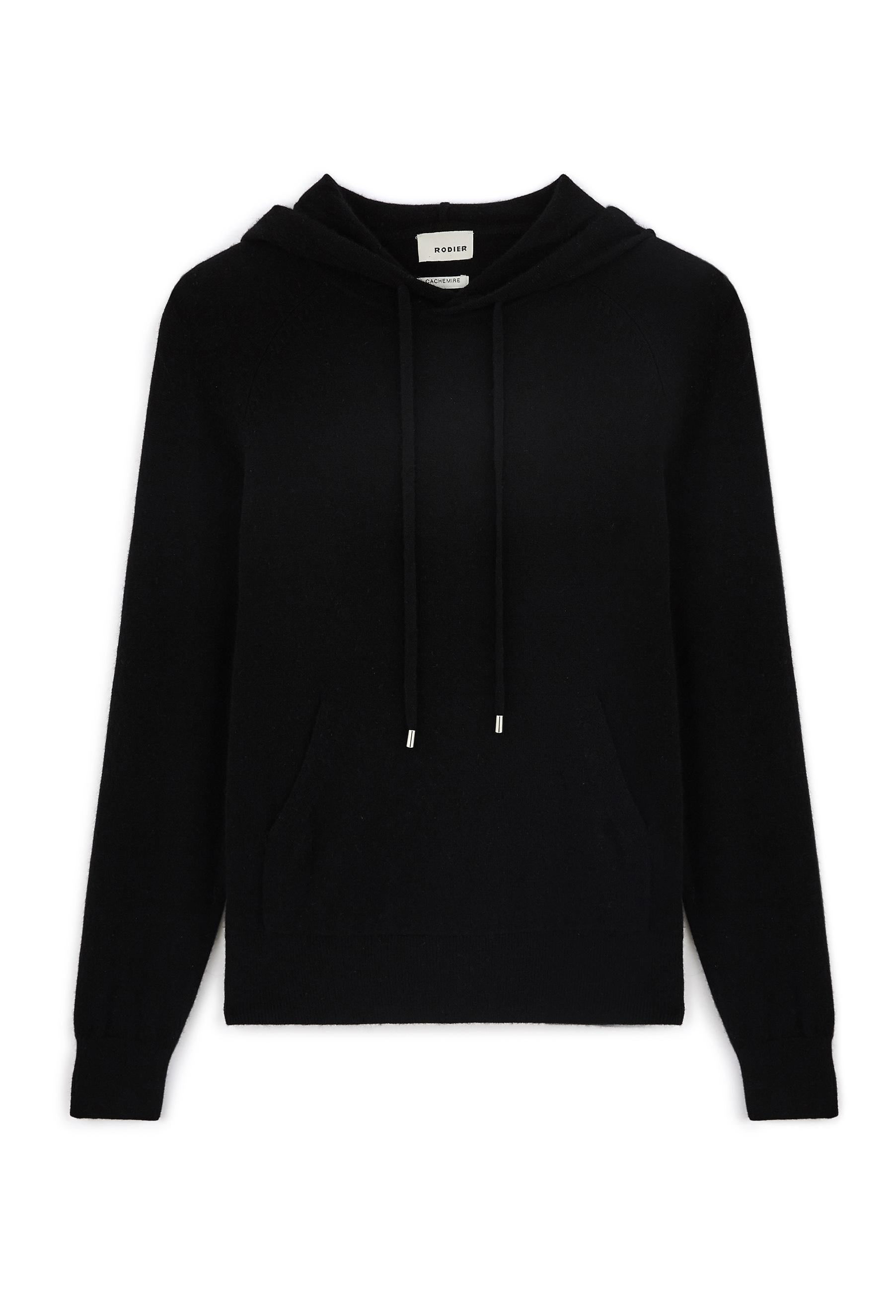 Pull à capuche en cachemire 2 fils RODIER Noir