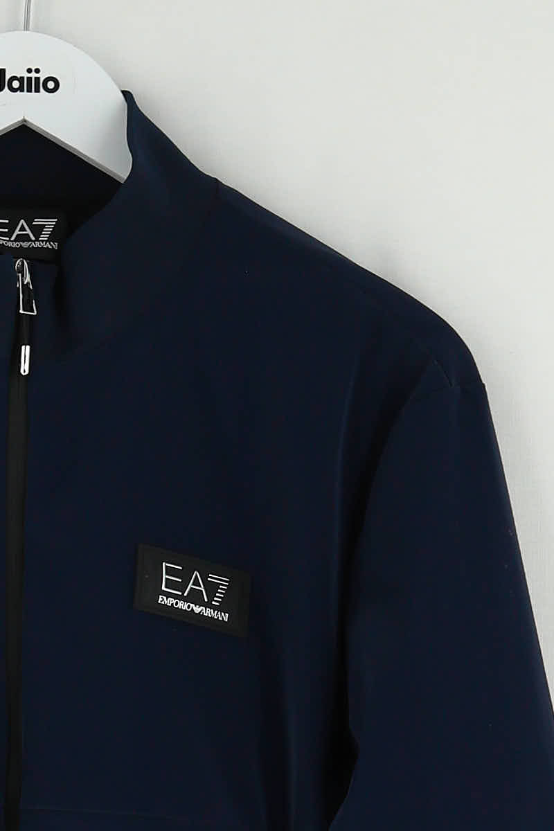 Lightweight quilted padded jacket with high neck ARMANI - SECONDE MAIN Blue