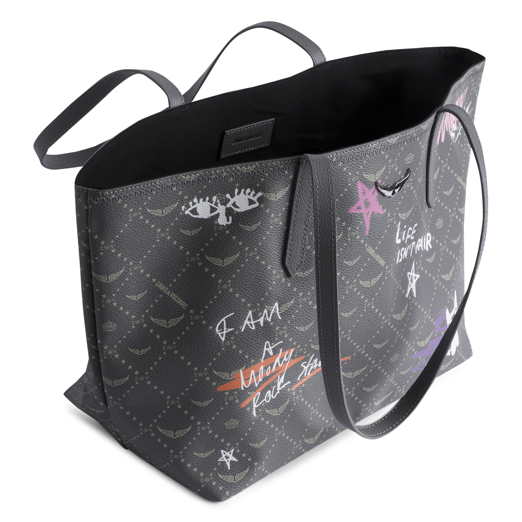 Printed tote bag ZADIG&VOLTAIRE Grey