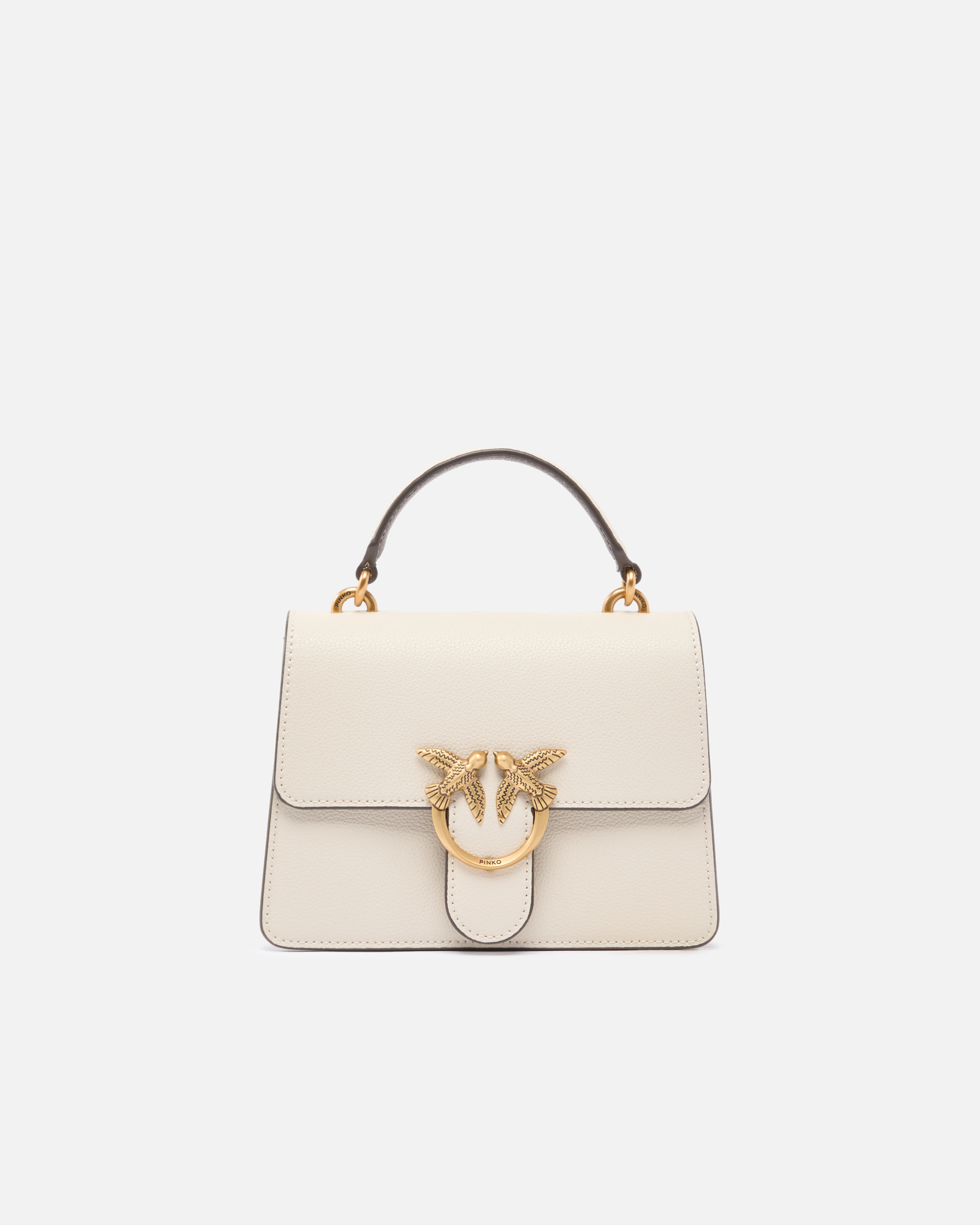 Small light mini love bag with top handle in full-grain leather PINKO Multicolored