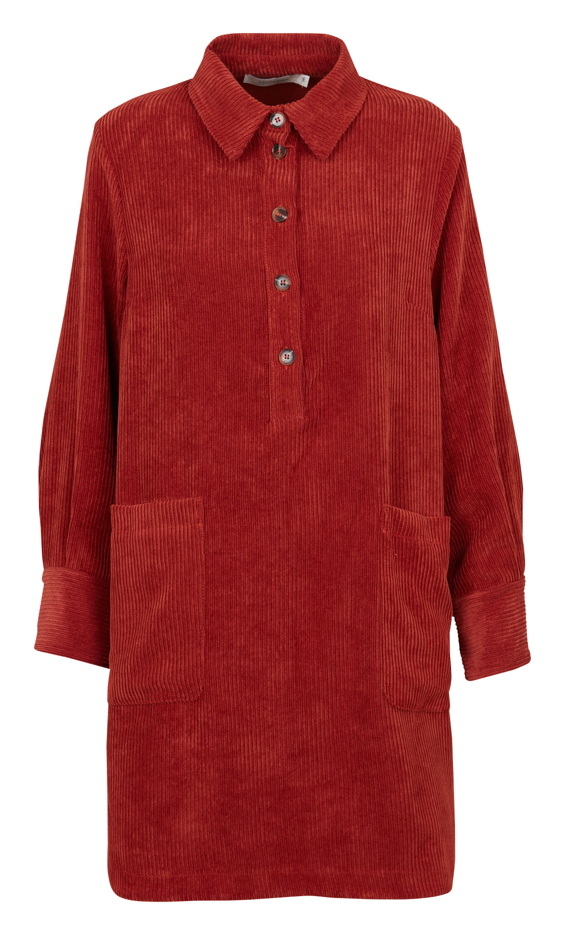 Short corduroy shirt-dress LA FEE MARABOUTEE Red