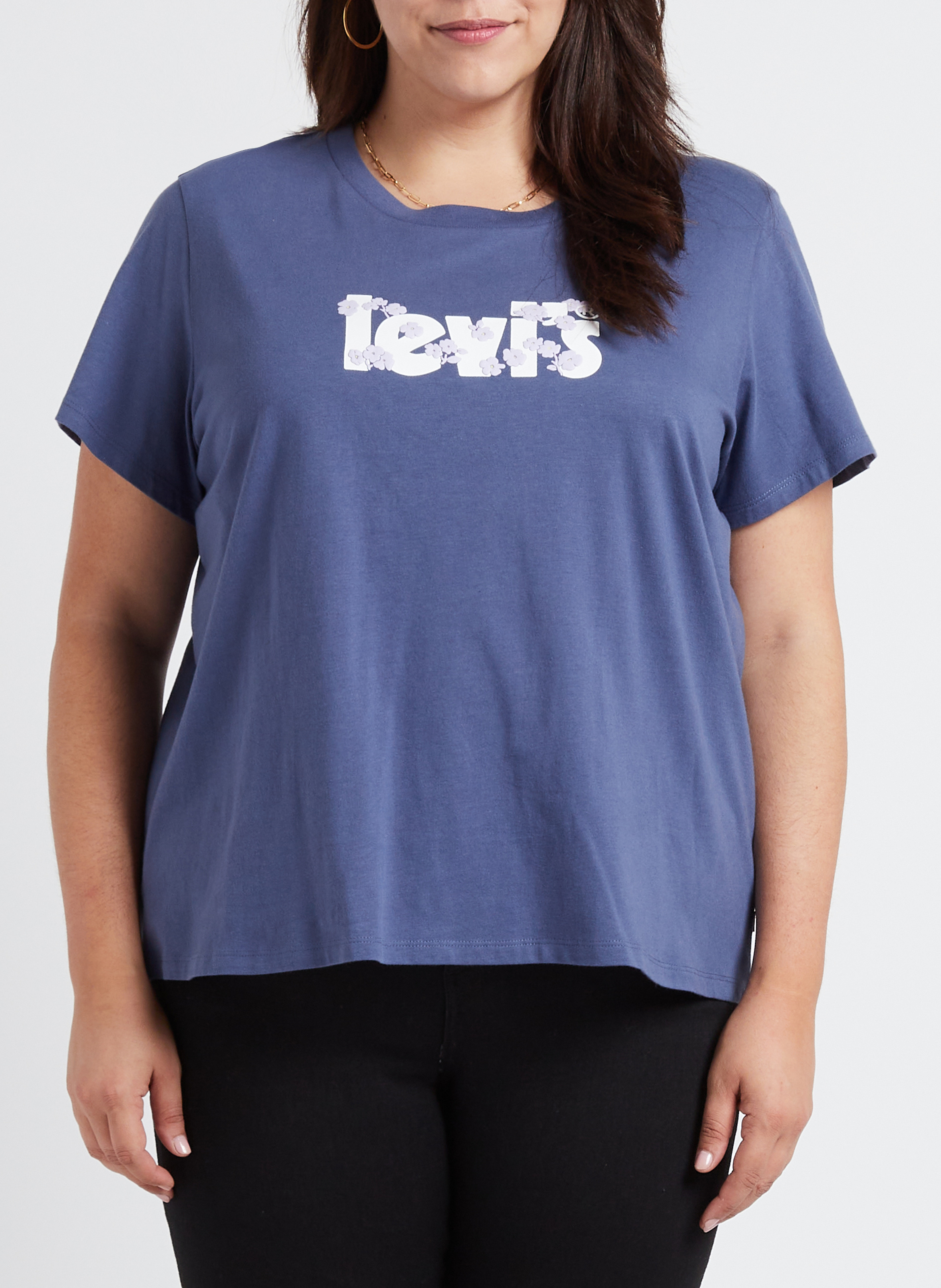 Katoenen T-shirt met ronde hals en zeefdruk LEVI'S