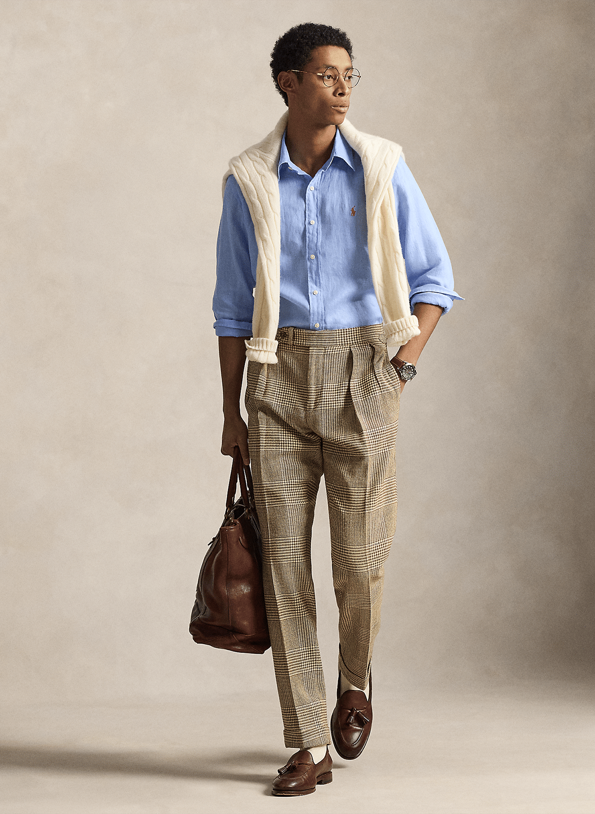 Regular-Fit-Hemd - Leinen POLO RALPH LAUREN Blau