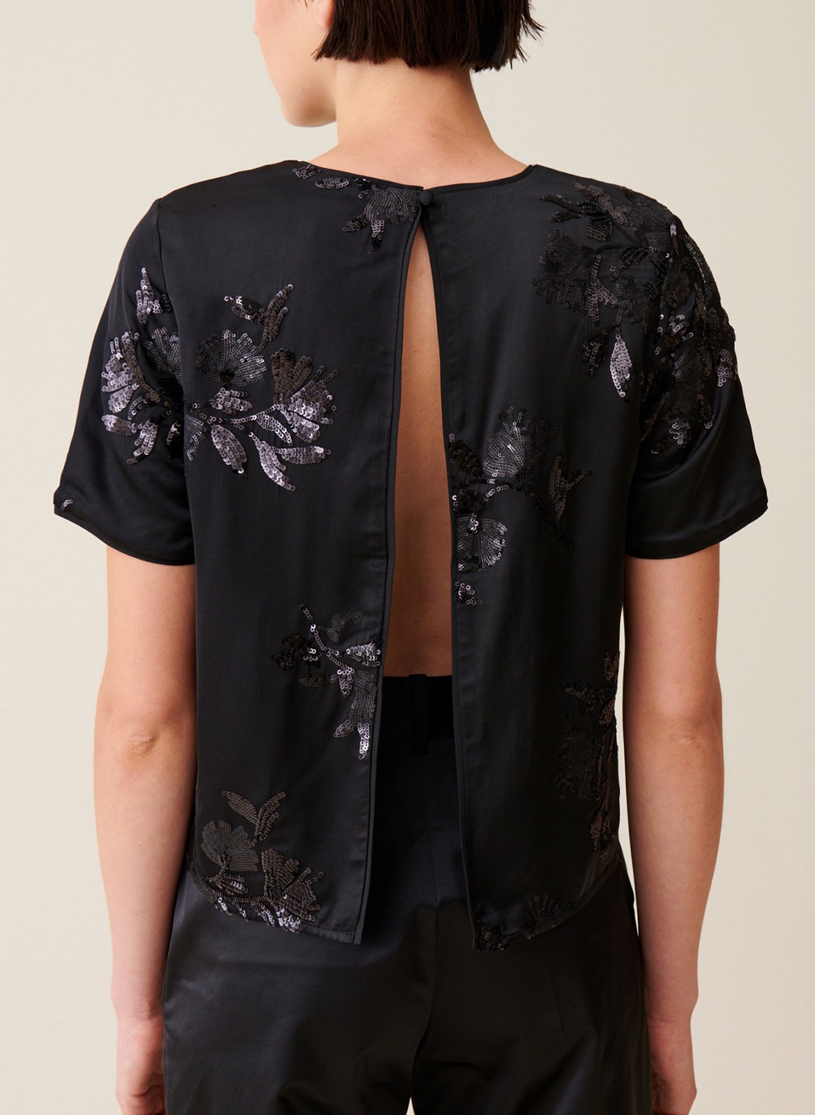 Top droit col rond CLAUDIE PIERLOT Noir