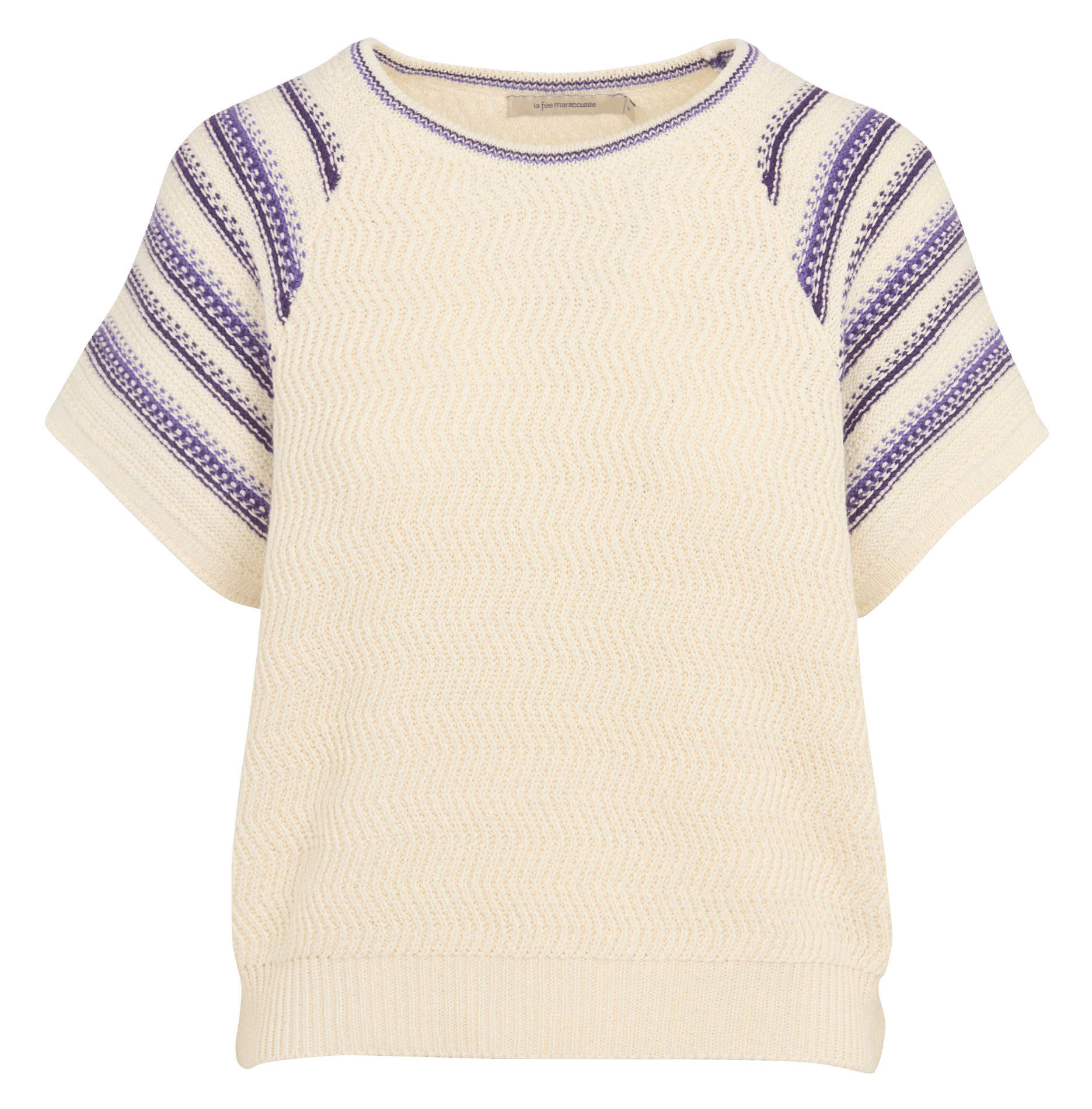 Kort gestreept gebreid truitje LA FEE MARABOUTEE