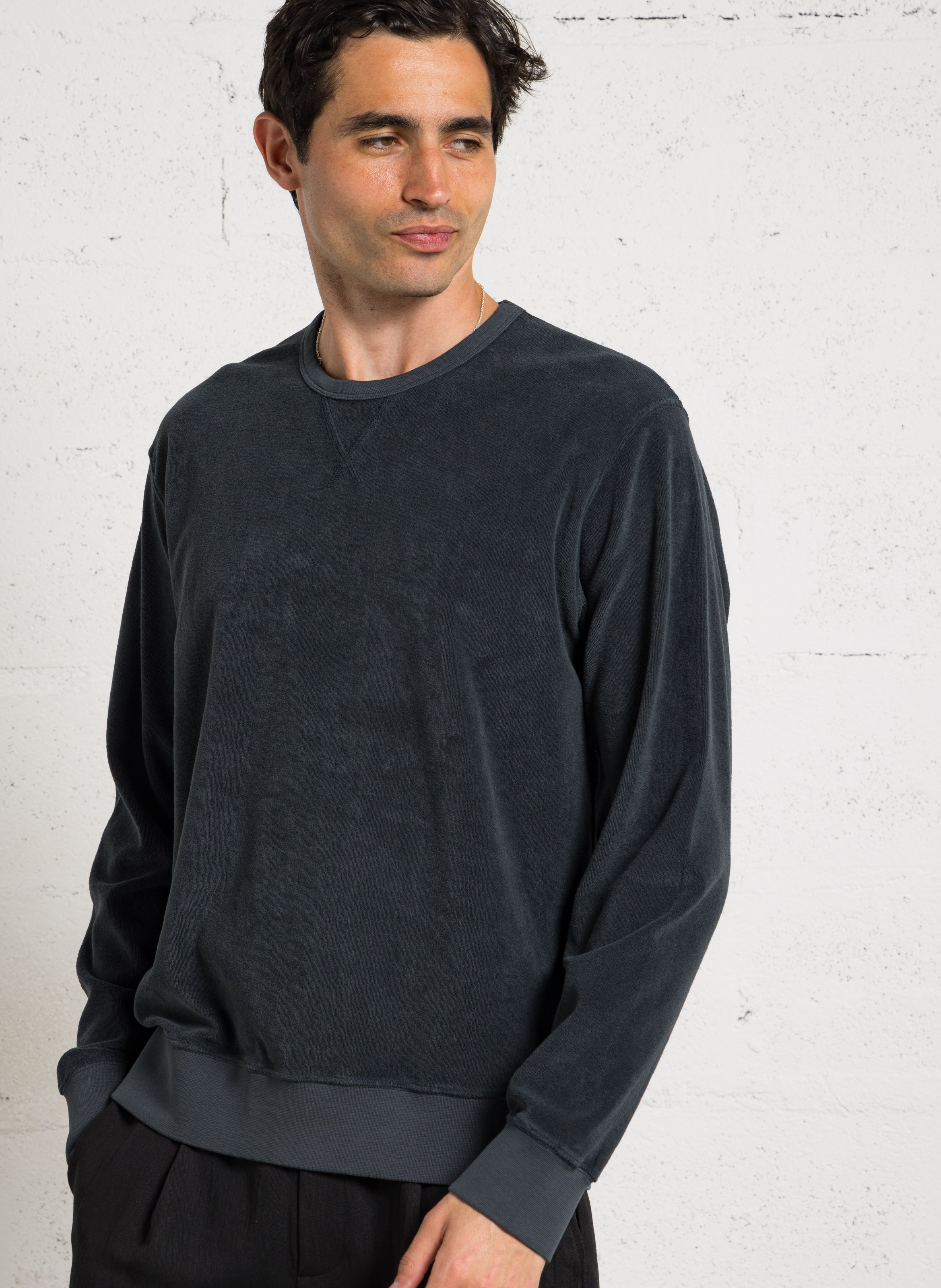 Sweat large uni en maille éponge HARTFORD