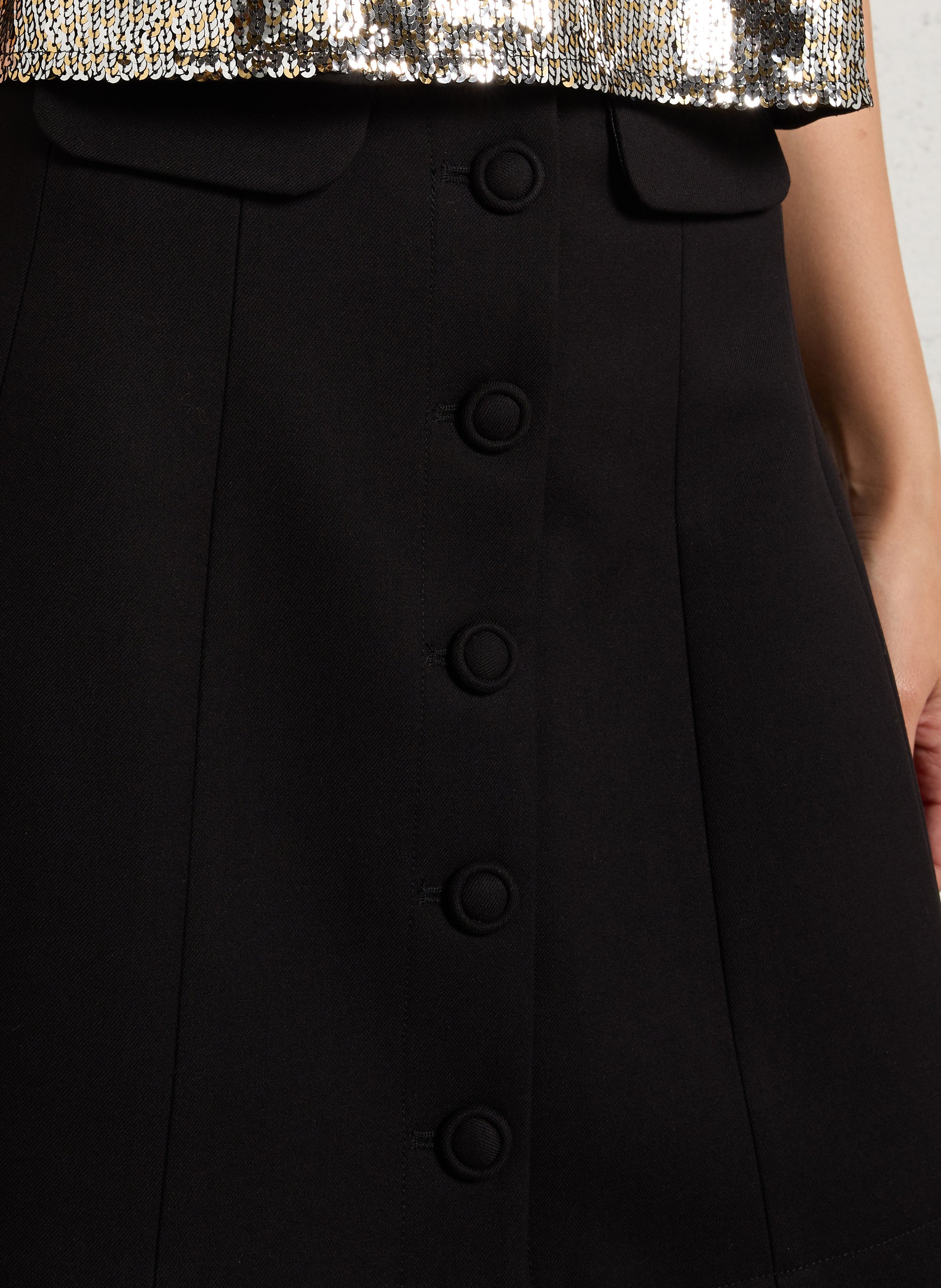 Flared midi skirt SUNCOO Black