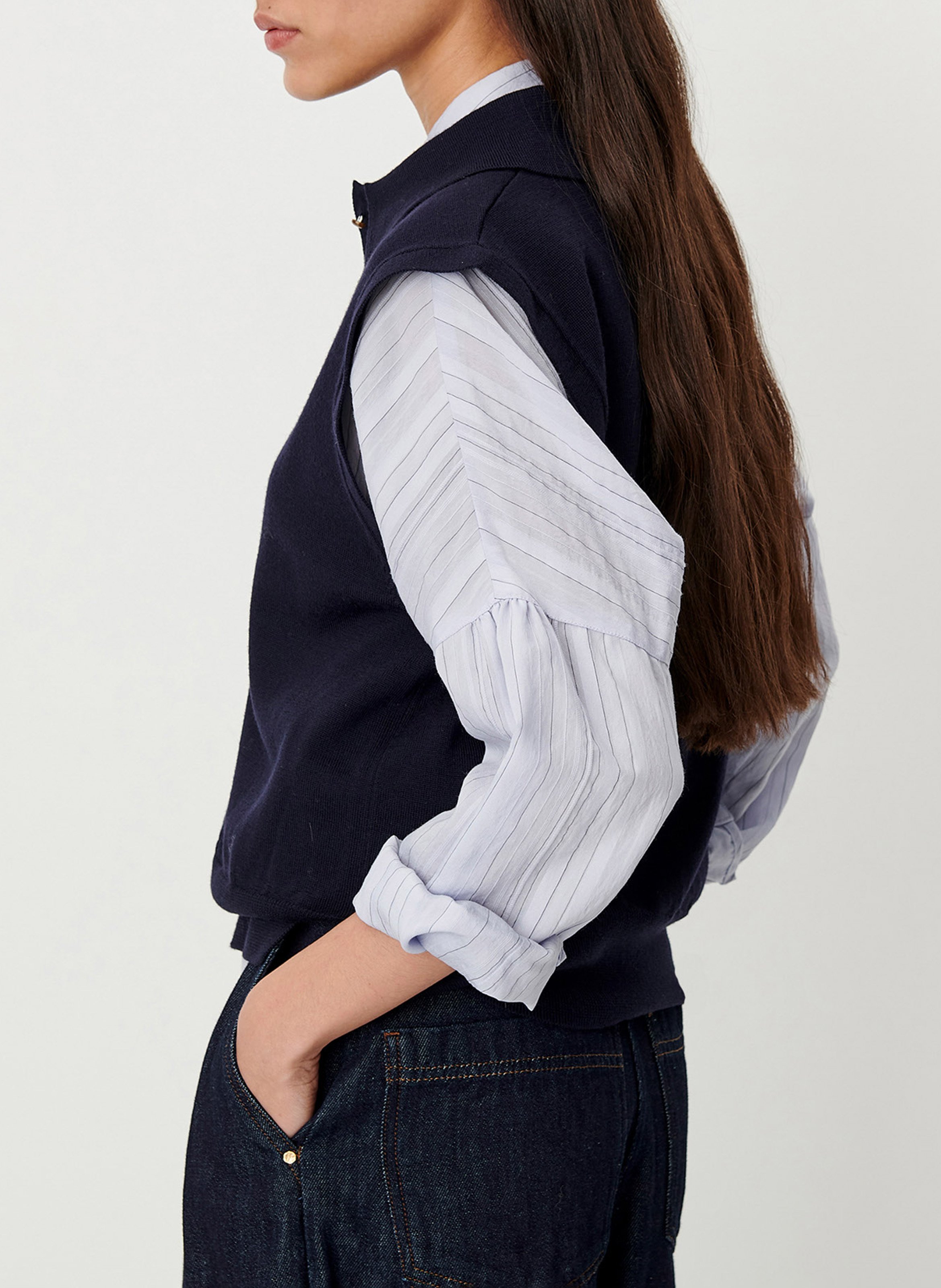 Pull oversize en laine SESSUN Bleu