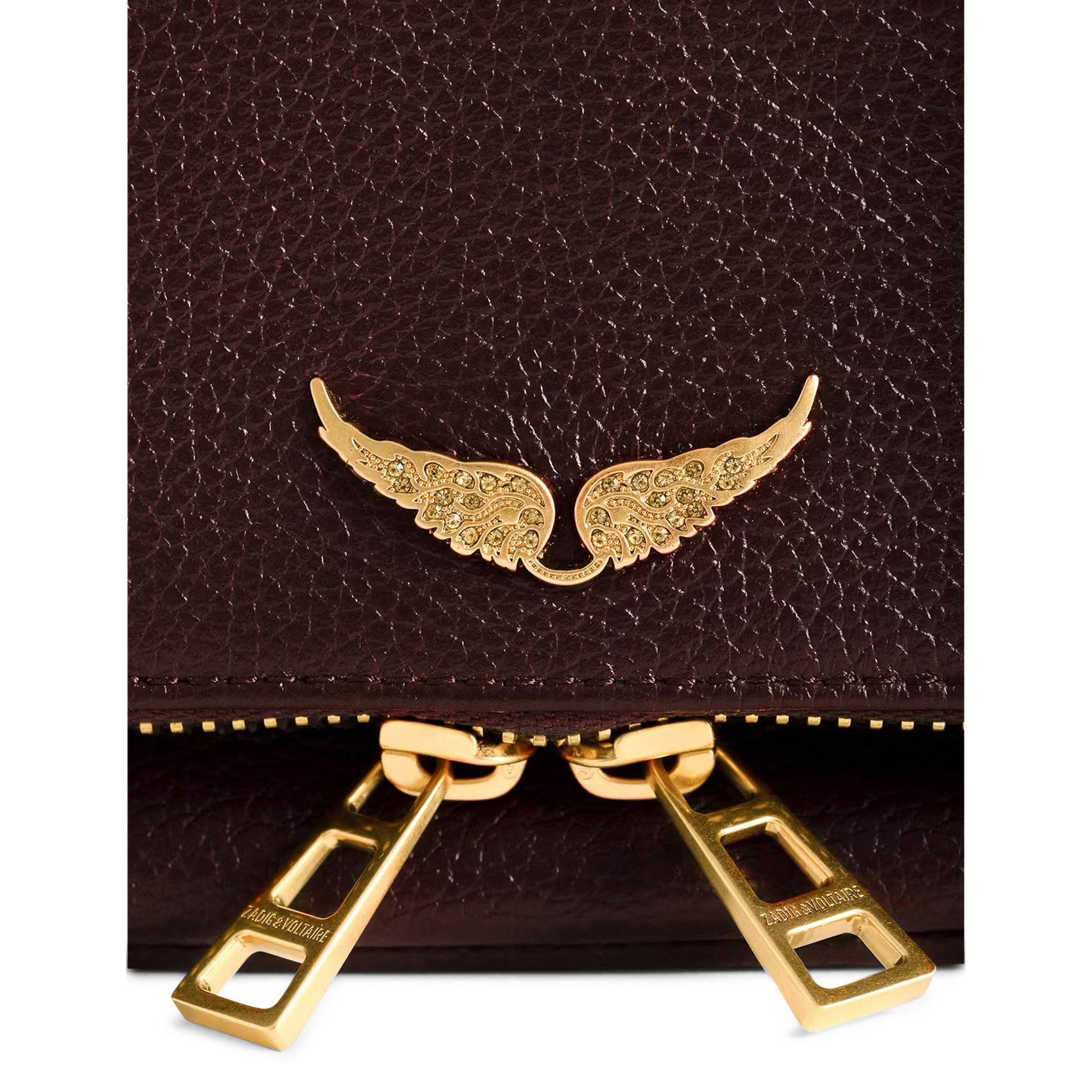 Pochette à rabat bandoulière en cuir ZADIG&VOLTAIRE Violet