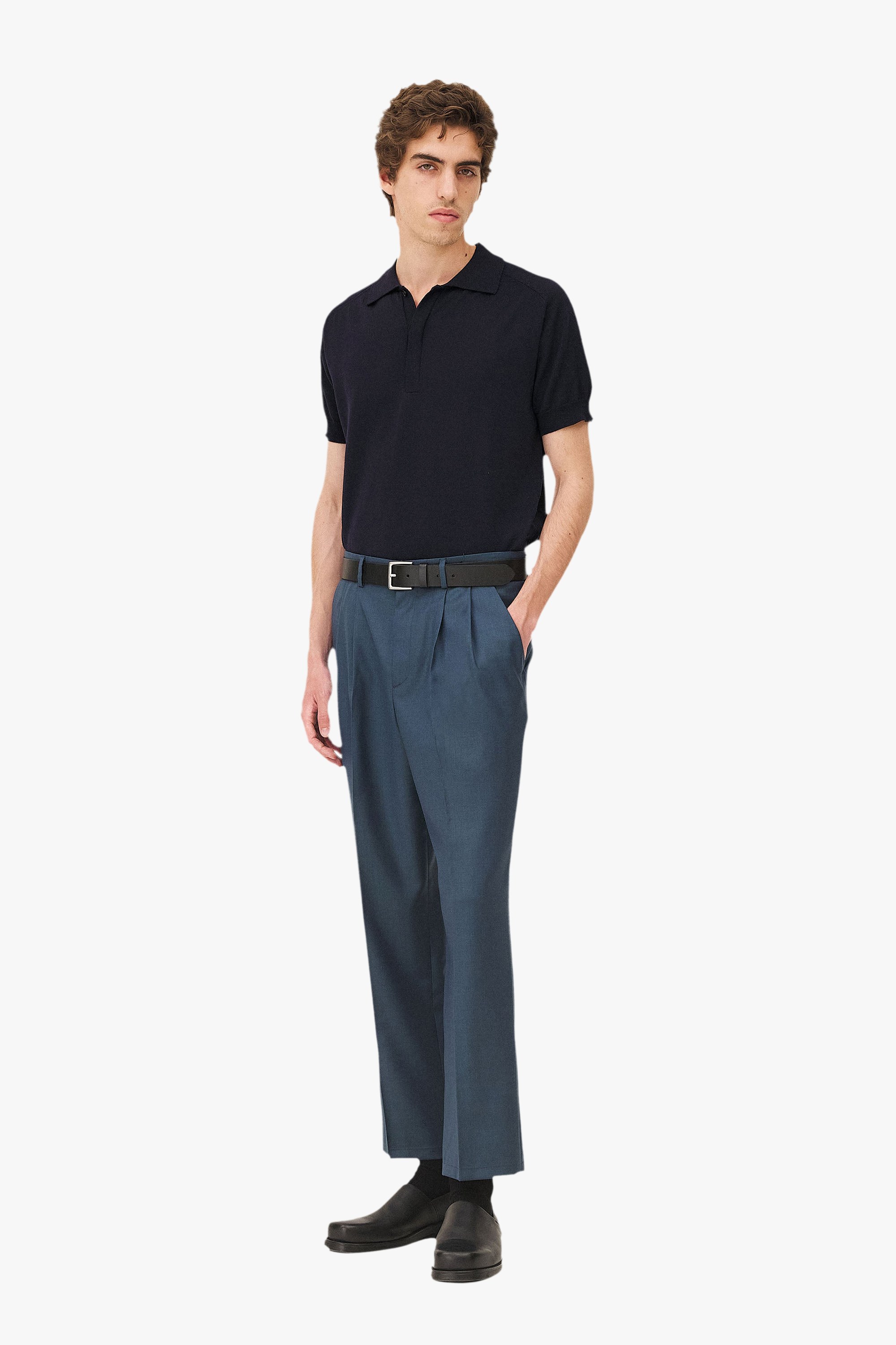 Clyde pleated trousers Noyoco Blue