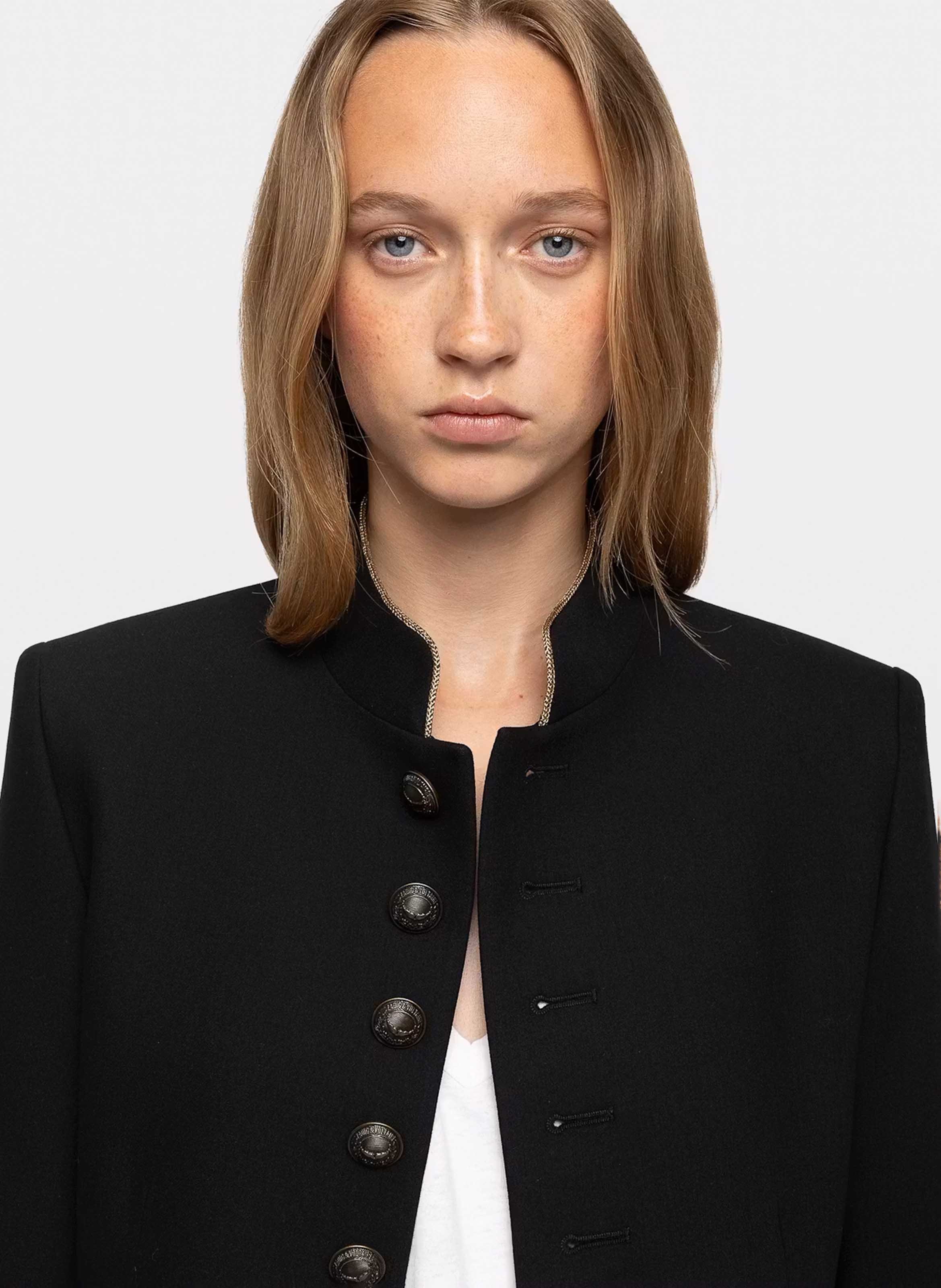Tailored blazer with officer collar ZADIG&VOLTAIRE Black