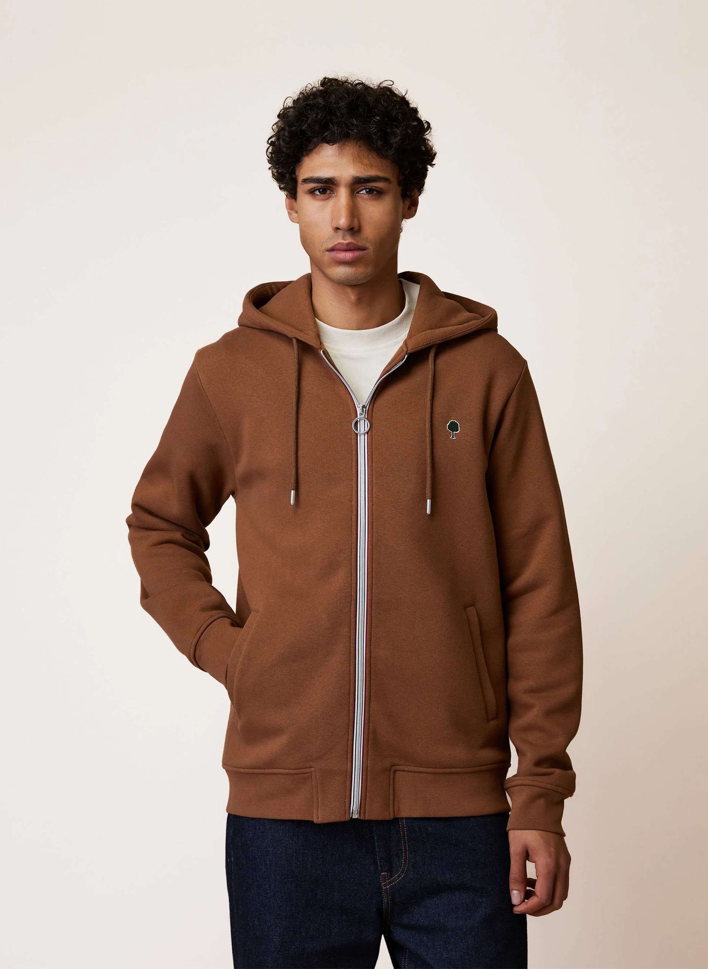 Sweatshirt aus Baumwoll-Mix mit Reißverschluss FAGUO