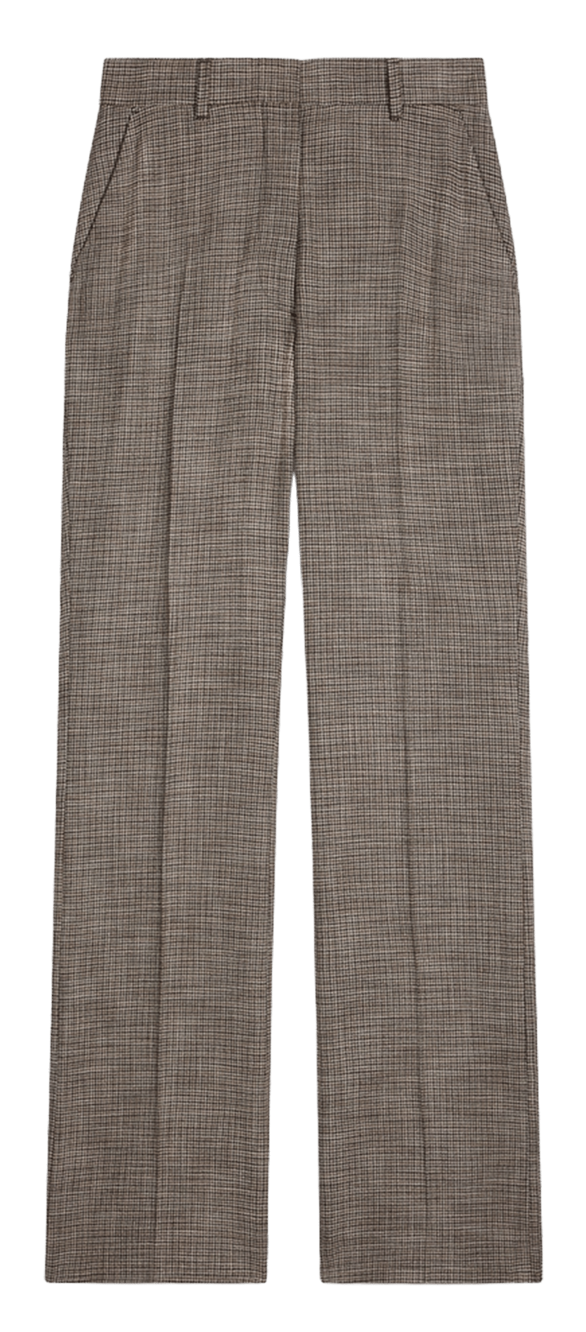 Straight tailored pants with patterns VANESSA BRUNO Brown