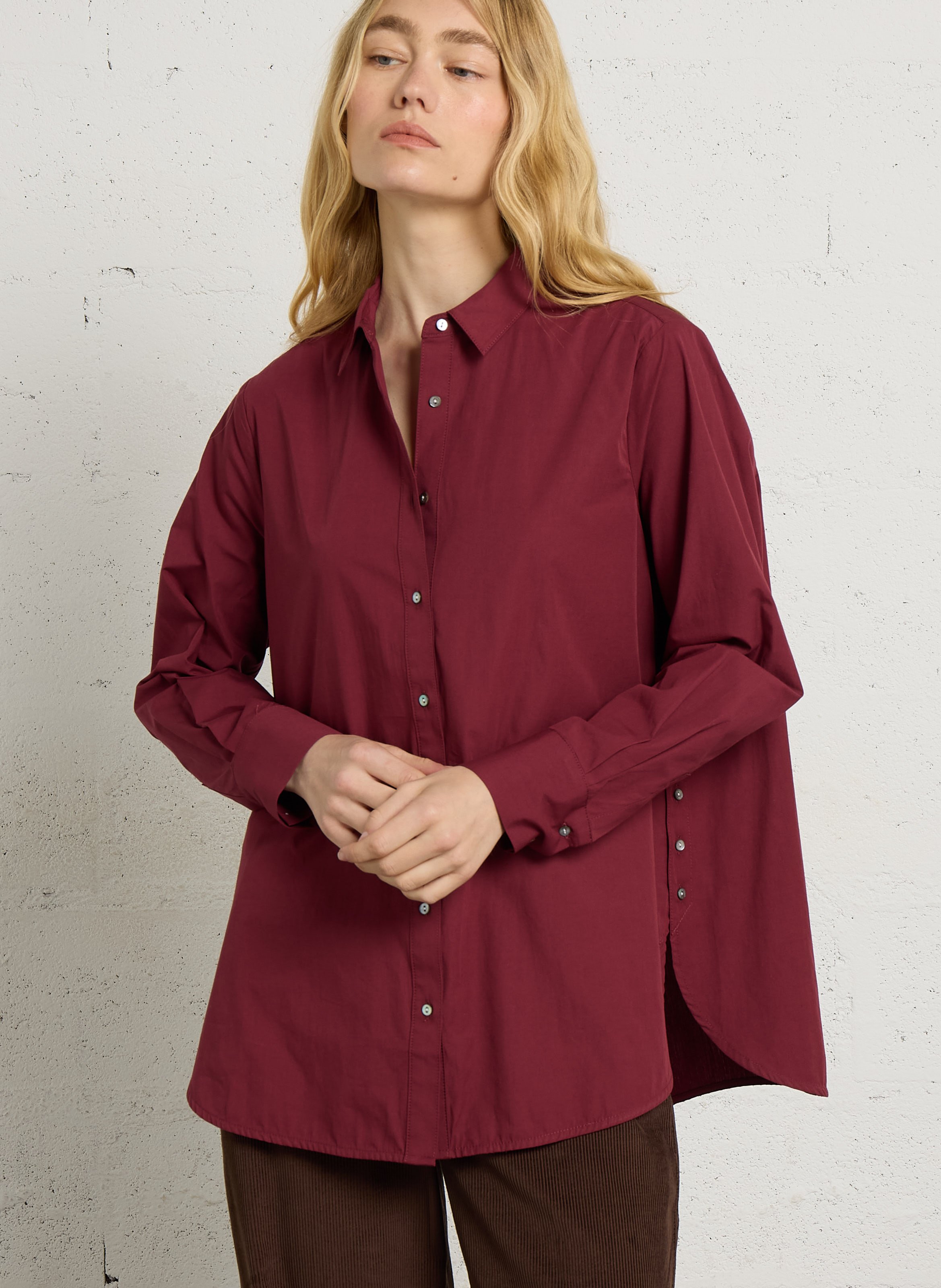 Chemise col classique oversize en coton BELLA JONES