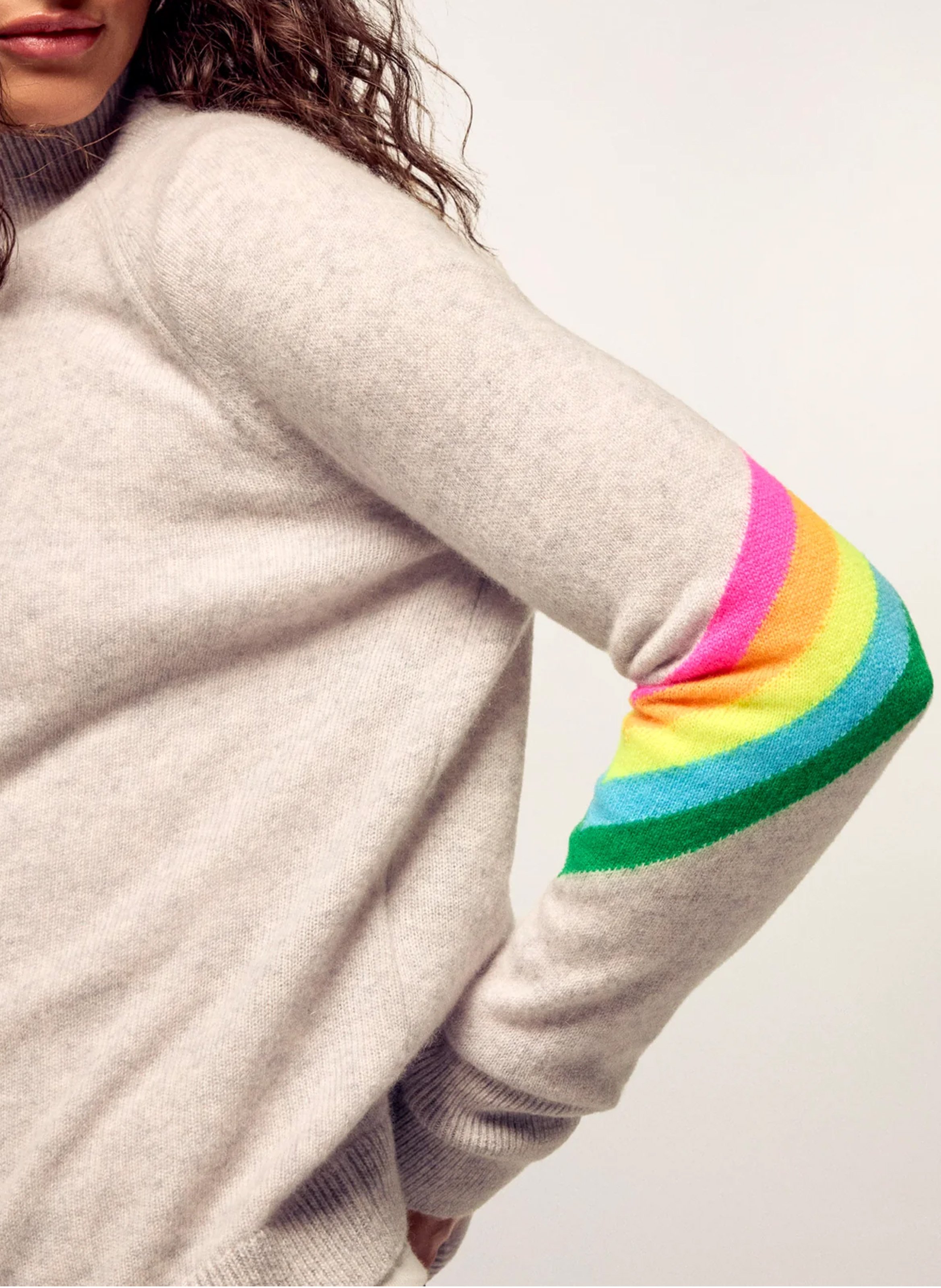 Pull droit en cachemire FROM FUTURE Gris
